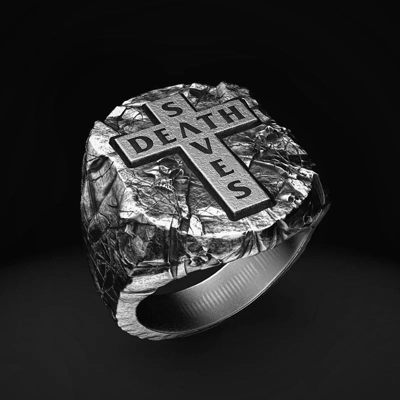 Jewelry × Vintage Cross Death Saves Signet Ring Size ONE SIZE - 4 Thumbnail