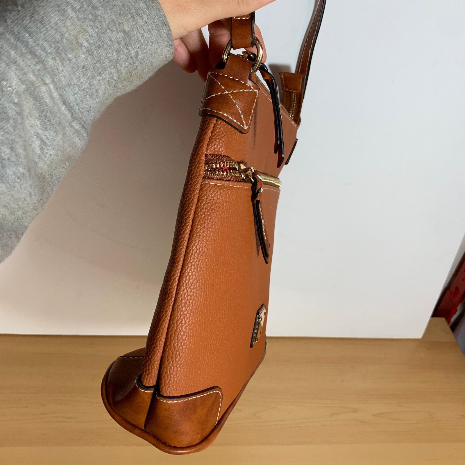 Other Women's Brown Faux Leather Crossbody Bag Size ONE SIZE - 11 Thumbnail
