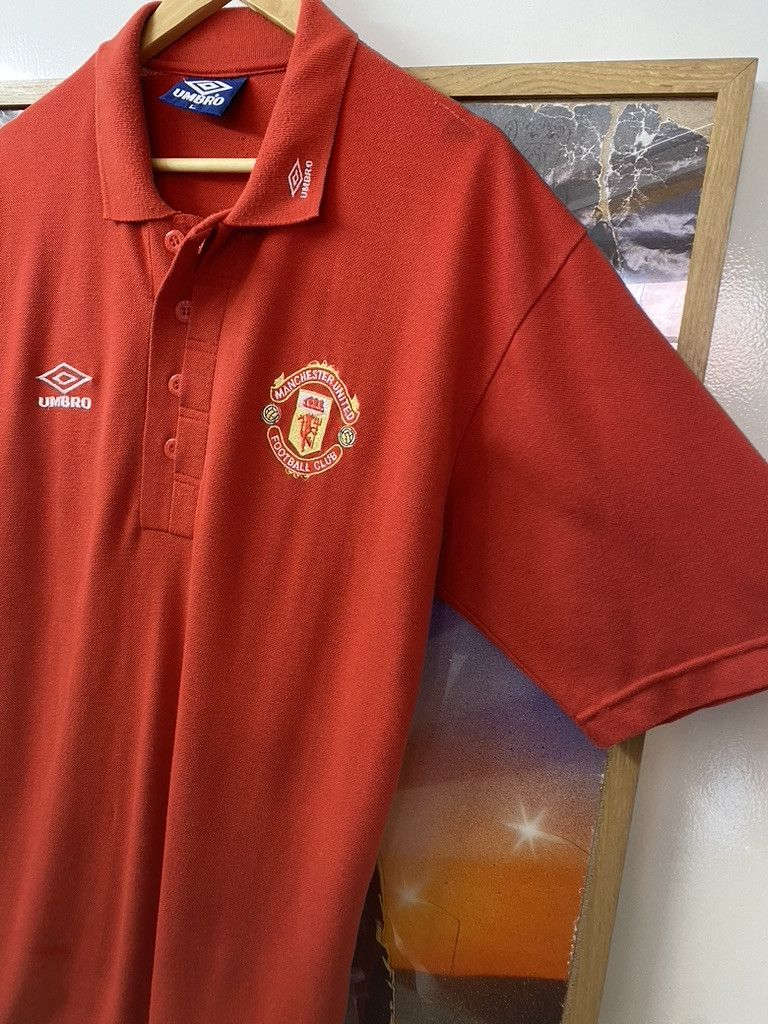 Nike 1998/99 Vintage Umbro Manchester United Training Polo Size US L / EU 52-54 / 3 - 4 Thumbnail
