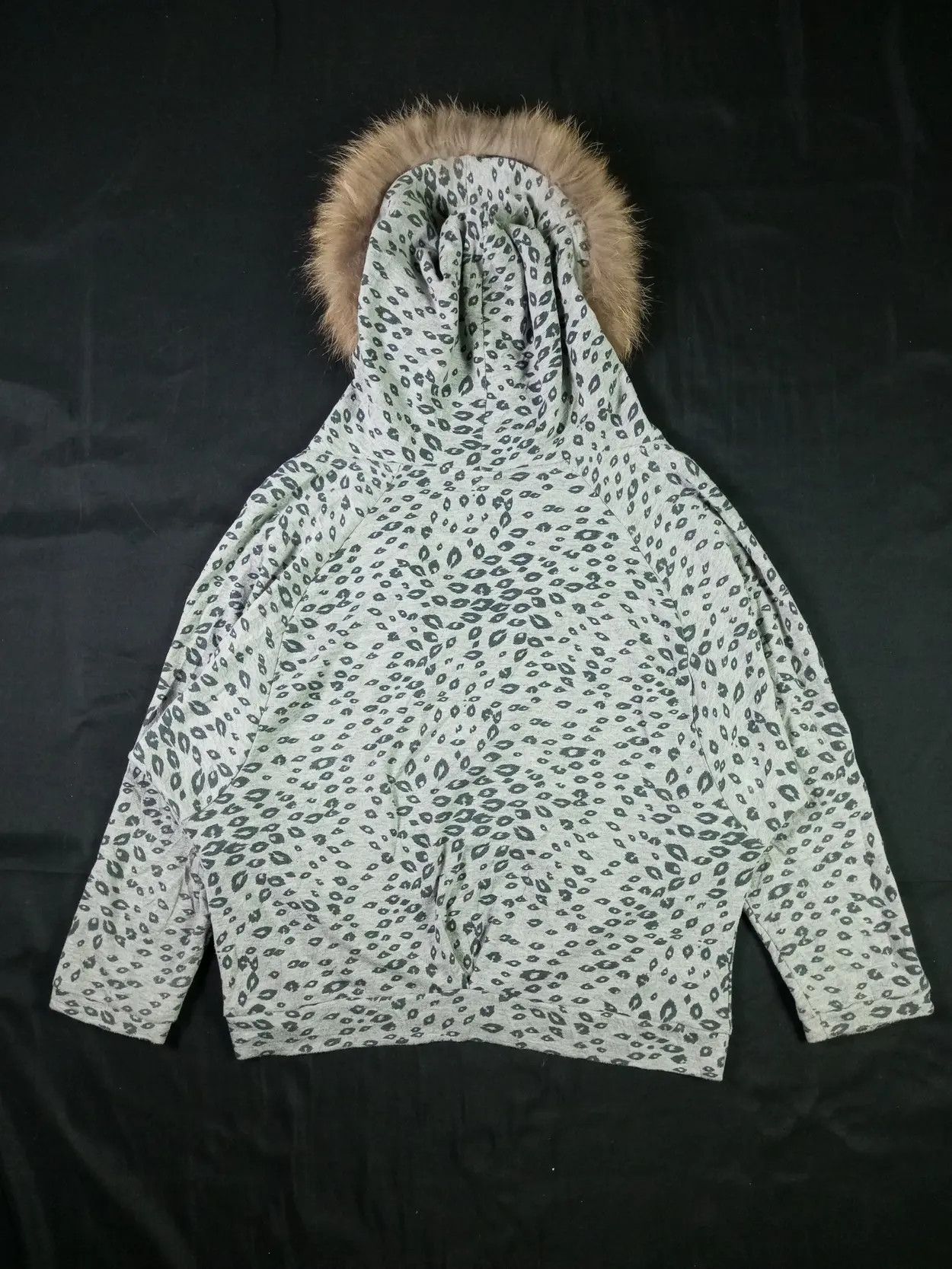Japanese Brand × Le Grande Bleu (L.G.B.) LIQUID GIRL Oversized Fur Leopard Batwing Zip Hoodie Size US XXL / EU 58 / 5 - 11 Thumbnail