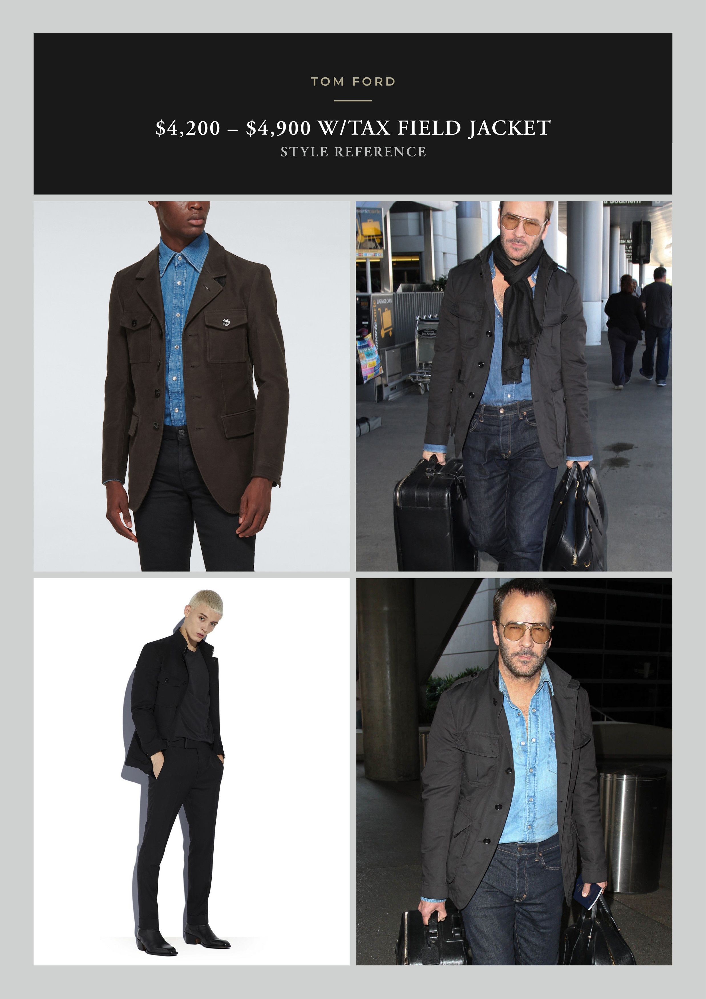 Tom Ford Effortless Cool Rare $4,200 w/tax New TOM FORD Field Jacket Size US M / EU 48-50 / 2 - 13 Thumbnail