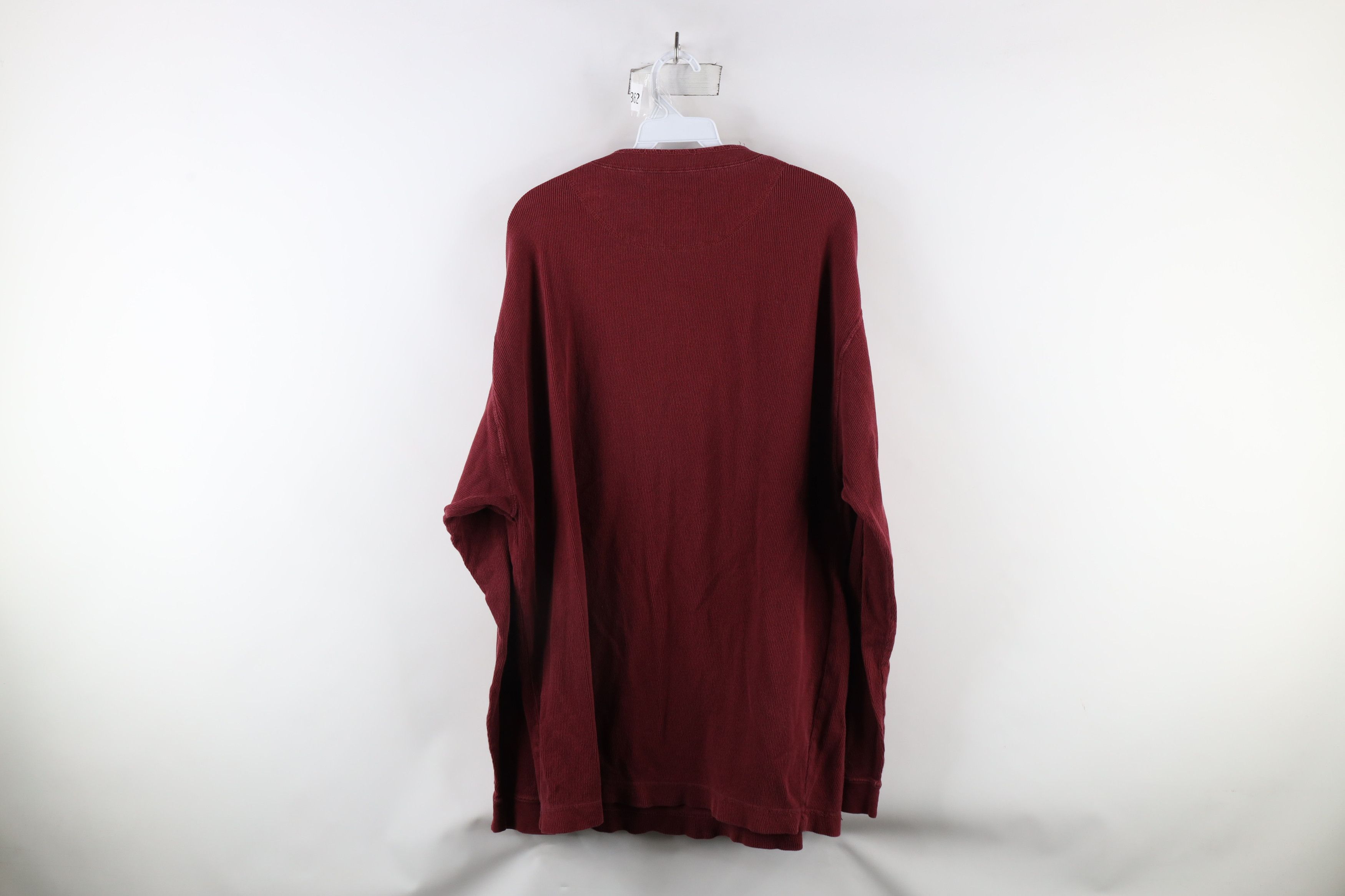 Levi's × Vintage Vintage 90s Levis Ribbed Knit Long Sleeve Henley T-Shirt Red Size US L / EU 52-54 / 3 - 9 Thumbnail