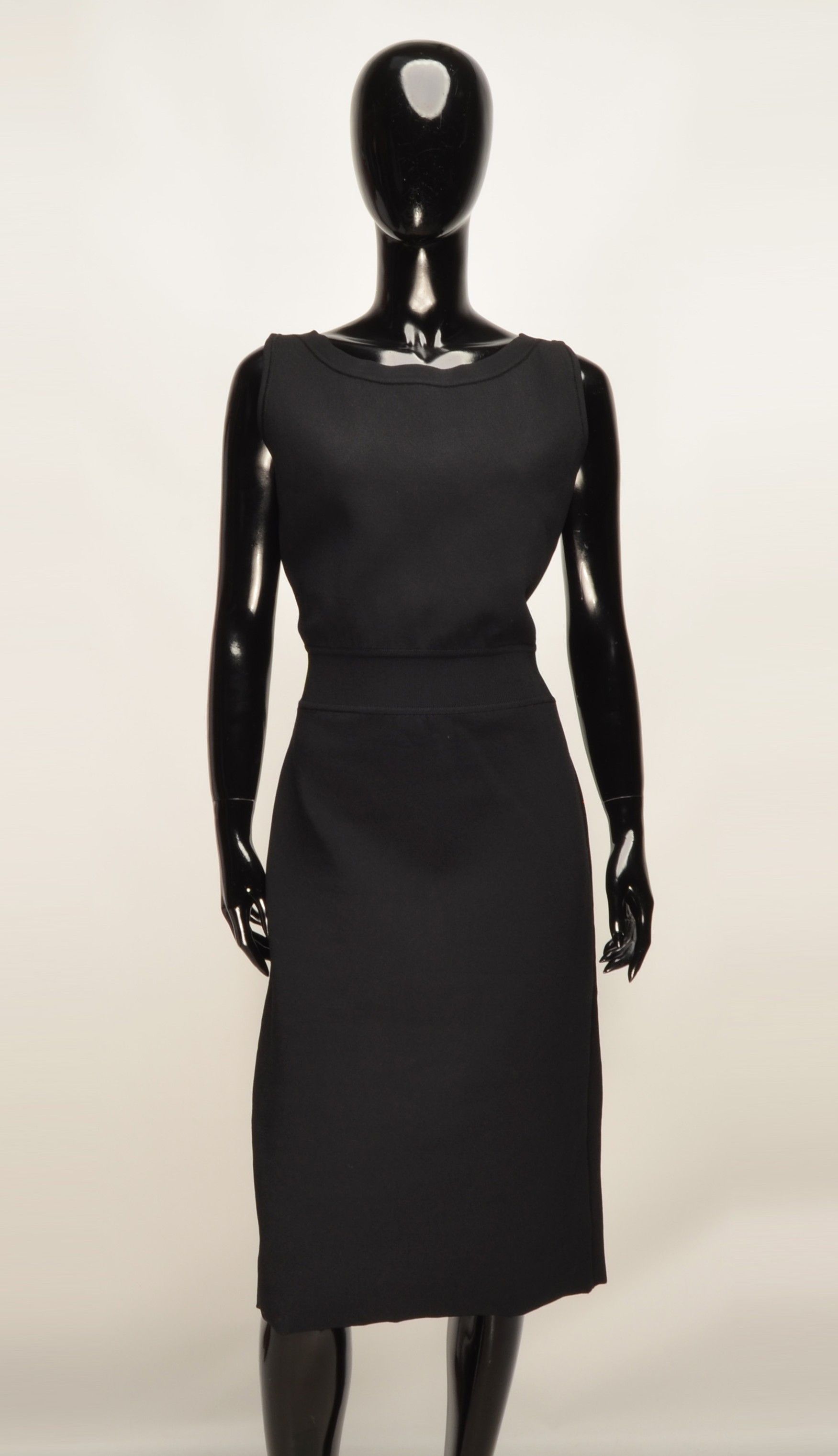 Prada Prada Milano Sleeveless Sheath Minimalist Midi Dress Size L / US 10 / IT 46 - 1 Thumbnail
