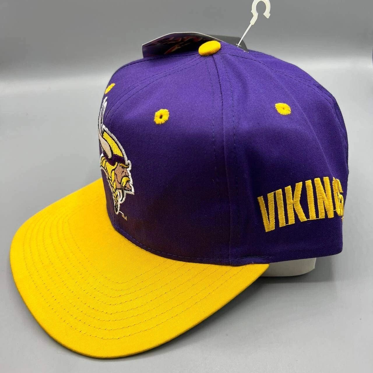NFL × Vintage Minnesota Vikings Hat Men Purple Yellow Eastport Snap Back Size ONE SIZE - 7 Thumbnail