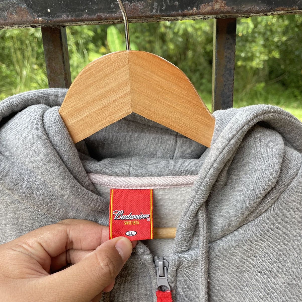 Budweiser 🔥Vintage Budweiser Big Logo Spellout Full Zipper Hoodie Size US M / EU 48-50 / 2 - 10 Thumbnail