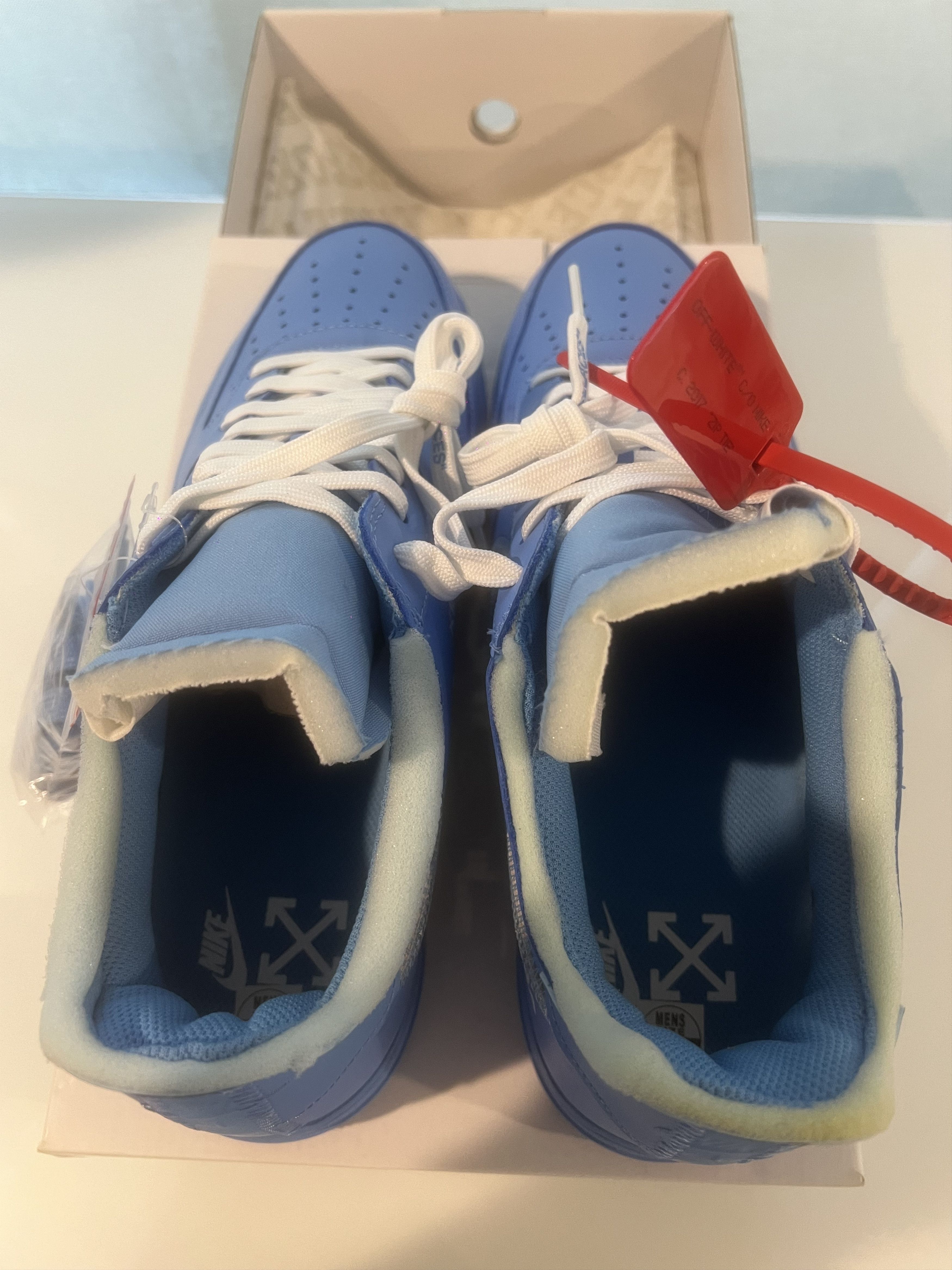 Nike × Off-White Nike Air Force 1 Low Off White University Blue MCA Exclusive Size US 12 / EU 45 - 6 Thumbnail