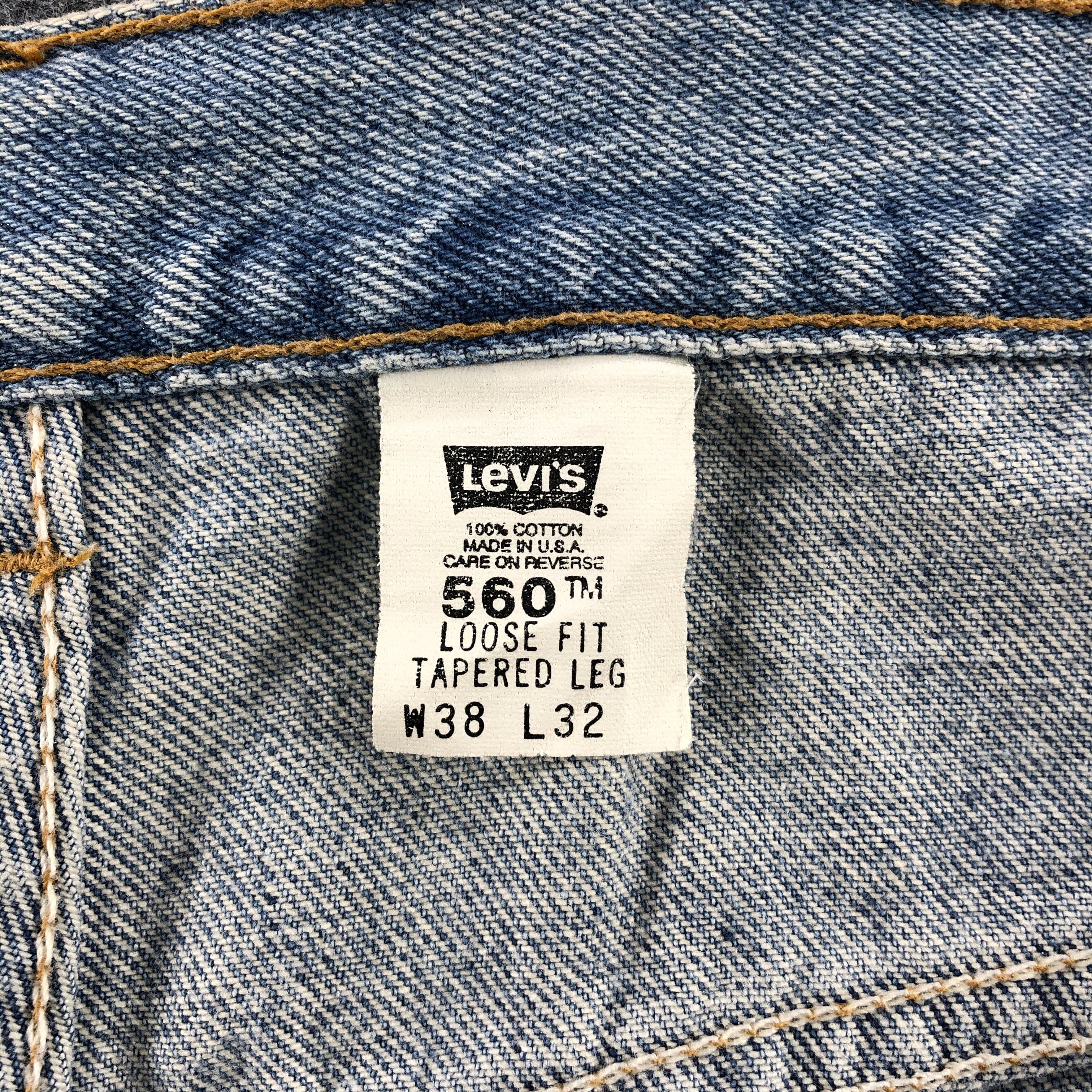 Levi's Vintage 90s Light Wash Levis 560 Jeans-J1196 Size US 39 - 9 Thumbnail