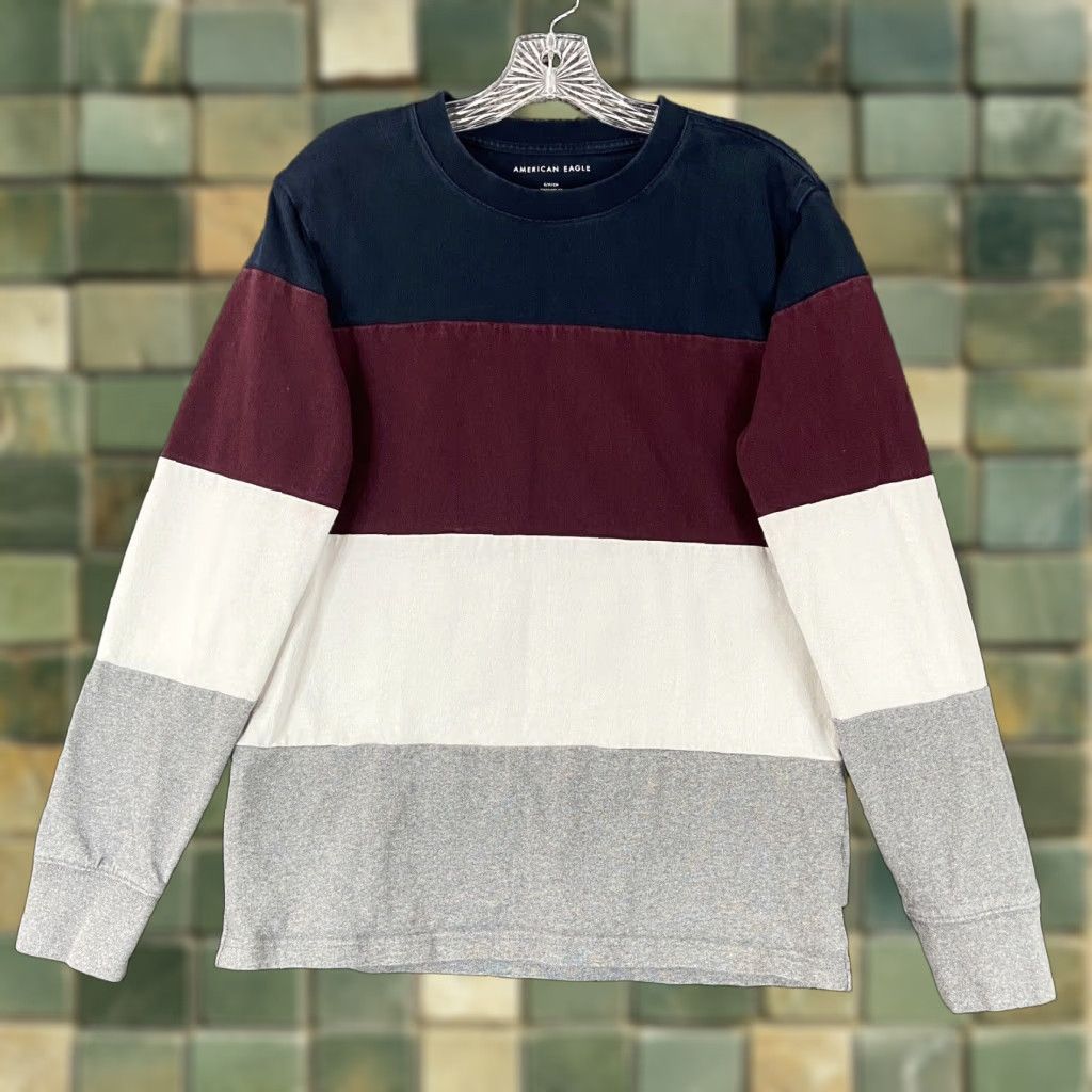 American Eagle Outfitters American Eagle Outfitters Striped Shirt Button-Up Long Sleeve S Multicolor Mens Size US S / EU 44-46 / 1 - 1 Thumbnail