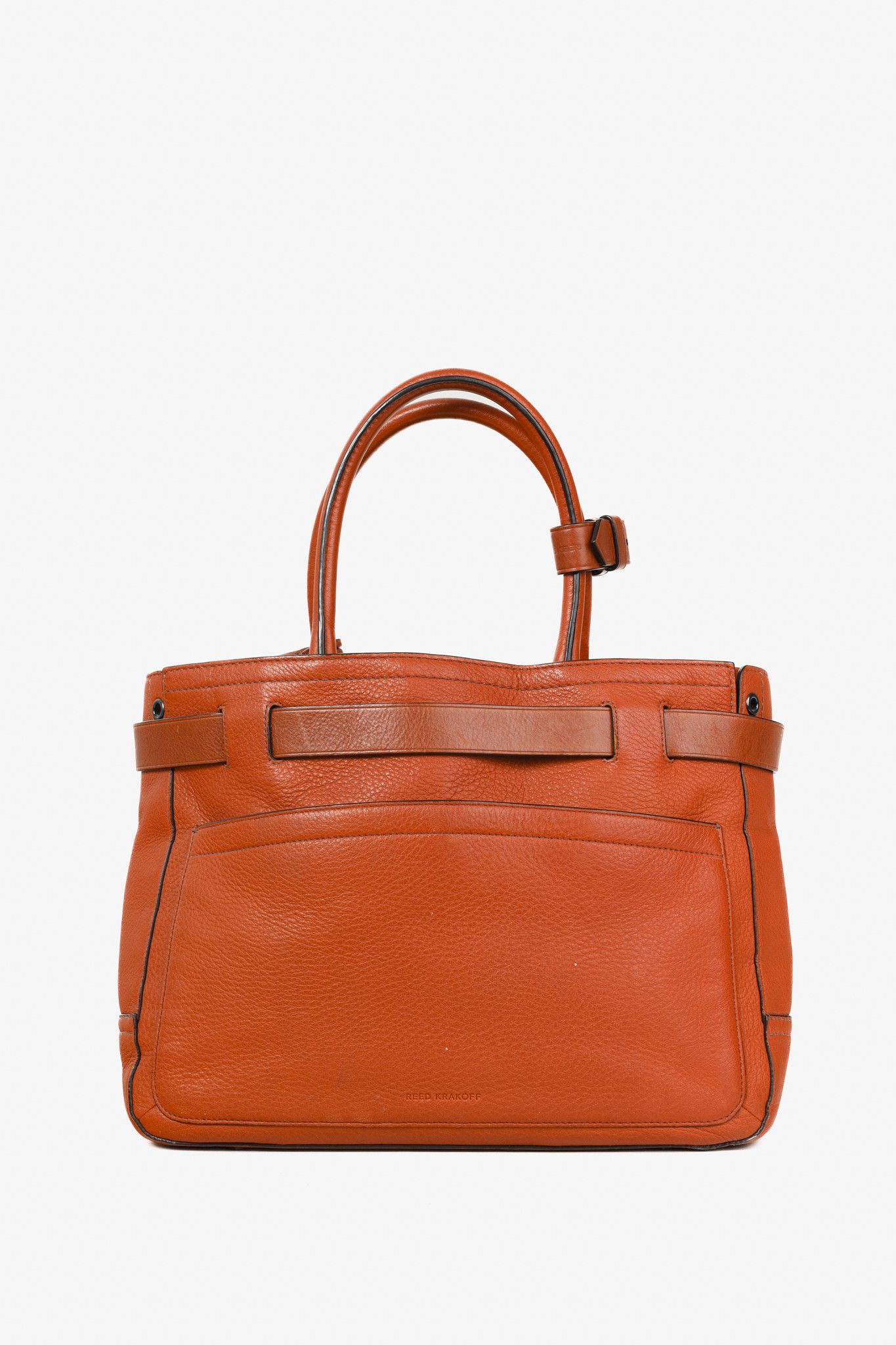 Other Reed Krakoff Orange Leather Suede Belted Tote Bag Size ONE SIZE - 4 Thumbnail