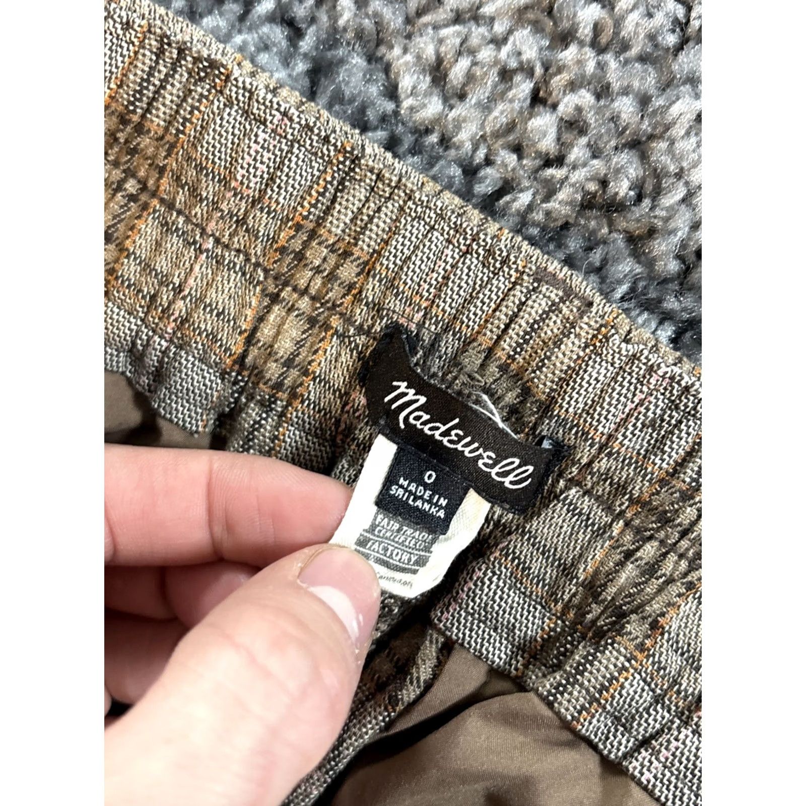 Madewell Madewell Pants Plaid Check Wide-Leg Crop 26 28 Brown Office Siren Y2K Womens Girls Mens Size 26" / US 2 / IT 38 - 6 Thumbnail