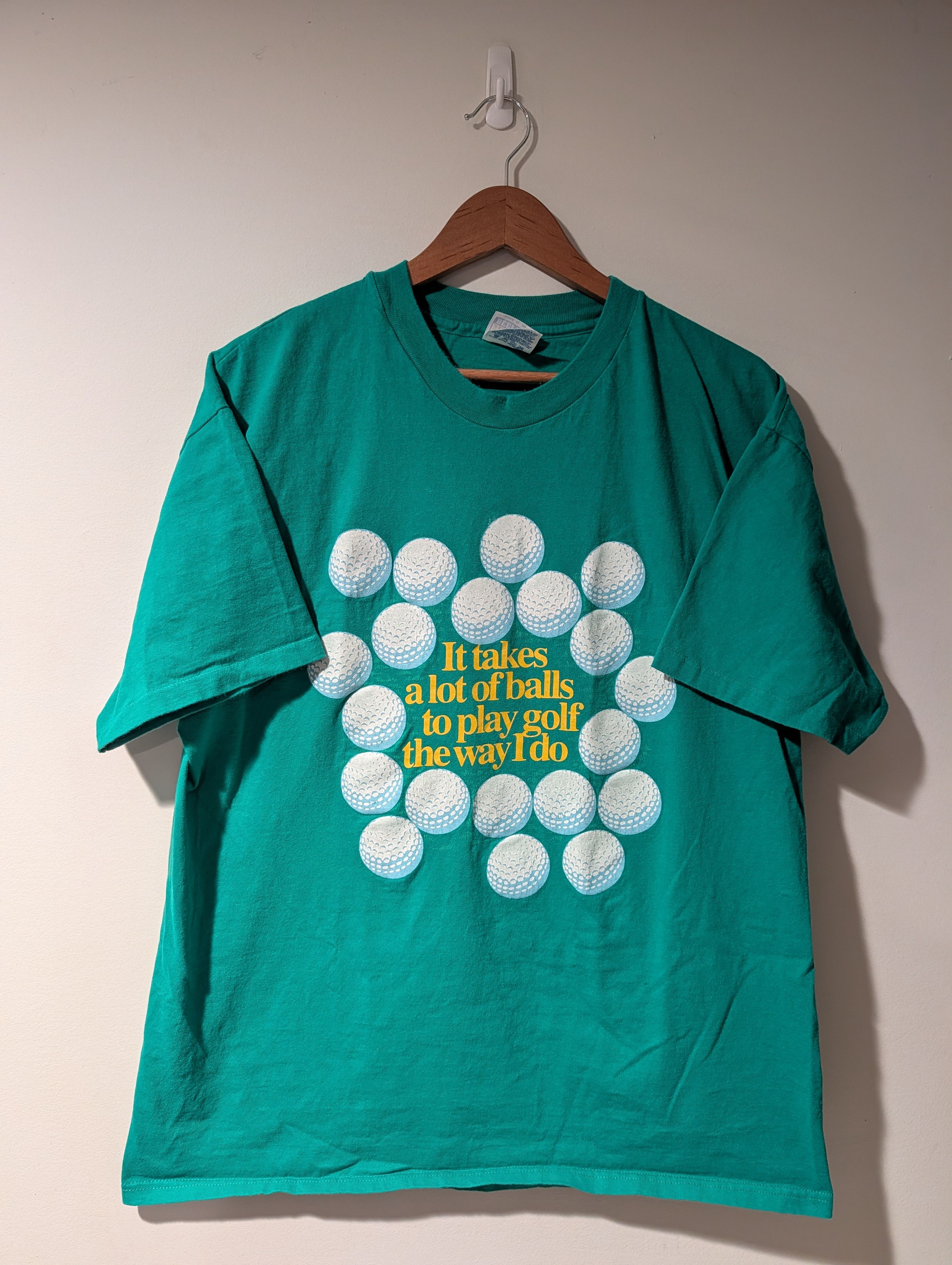 Sports Specialties Vintage 90s It Takes A Lot Of Balls To Play Golf T Shirt Size US XL / EU 56 / 4 - 1 Thumbnail