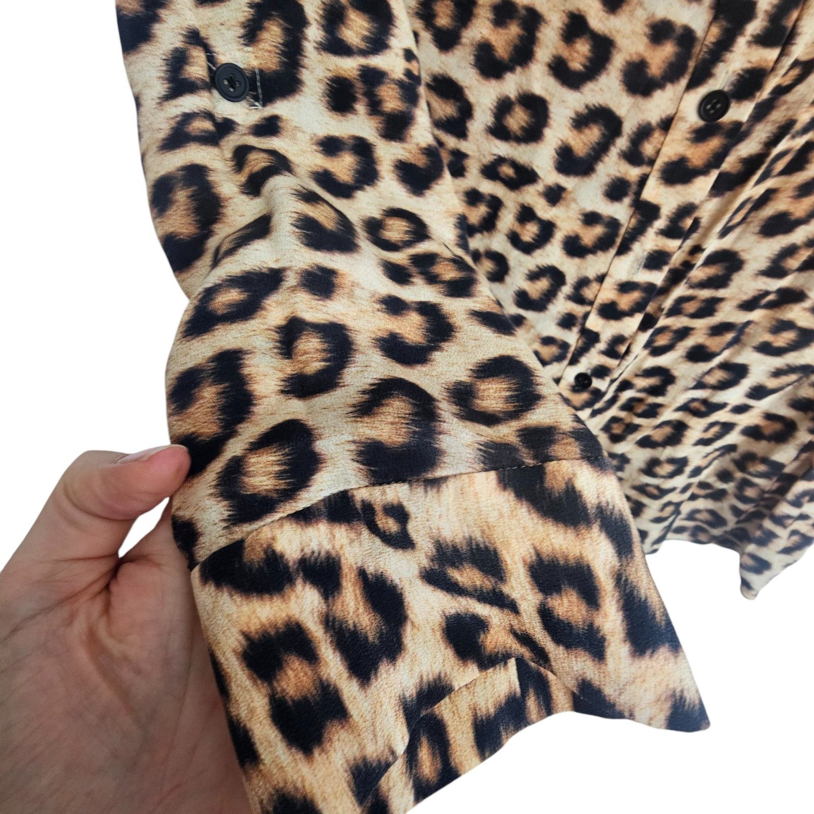 Alice + Olivia Alice + Olivia Eloise Leopard Print Silk Blouse XS Mob Wife Size XS / US 0-2 / IT 36-38 - 6 Thumbnail