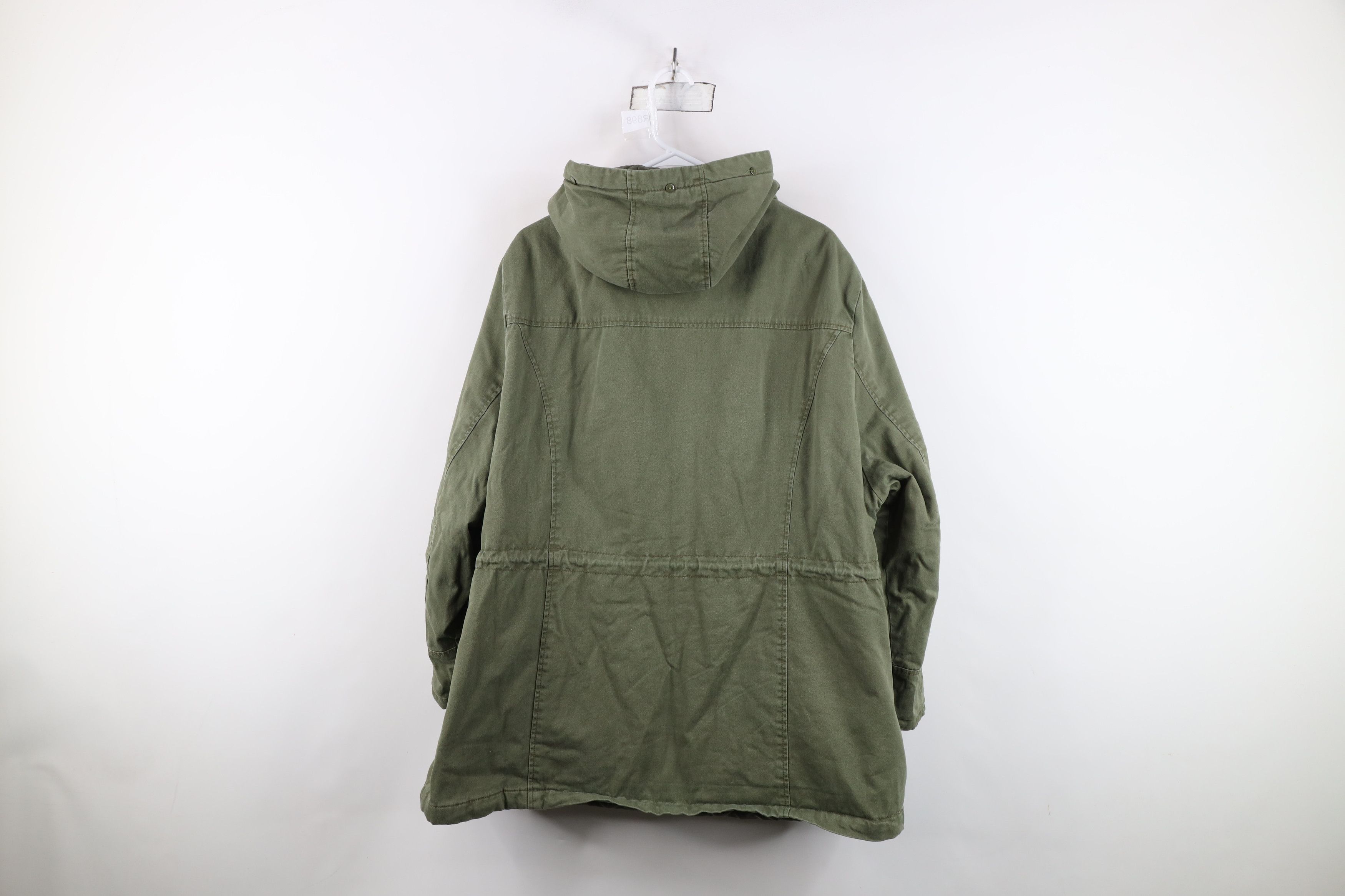 Vintage Vintage 90s Streetwear Style Quilted Hooded Field Jacket Size 3XL / US 20-22 - 12 Thumbnail