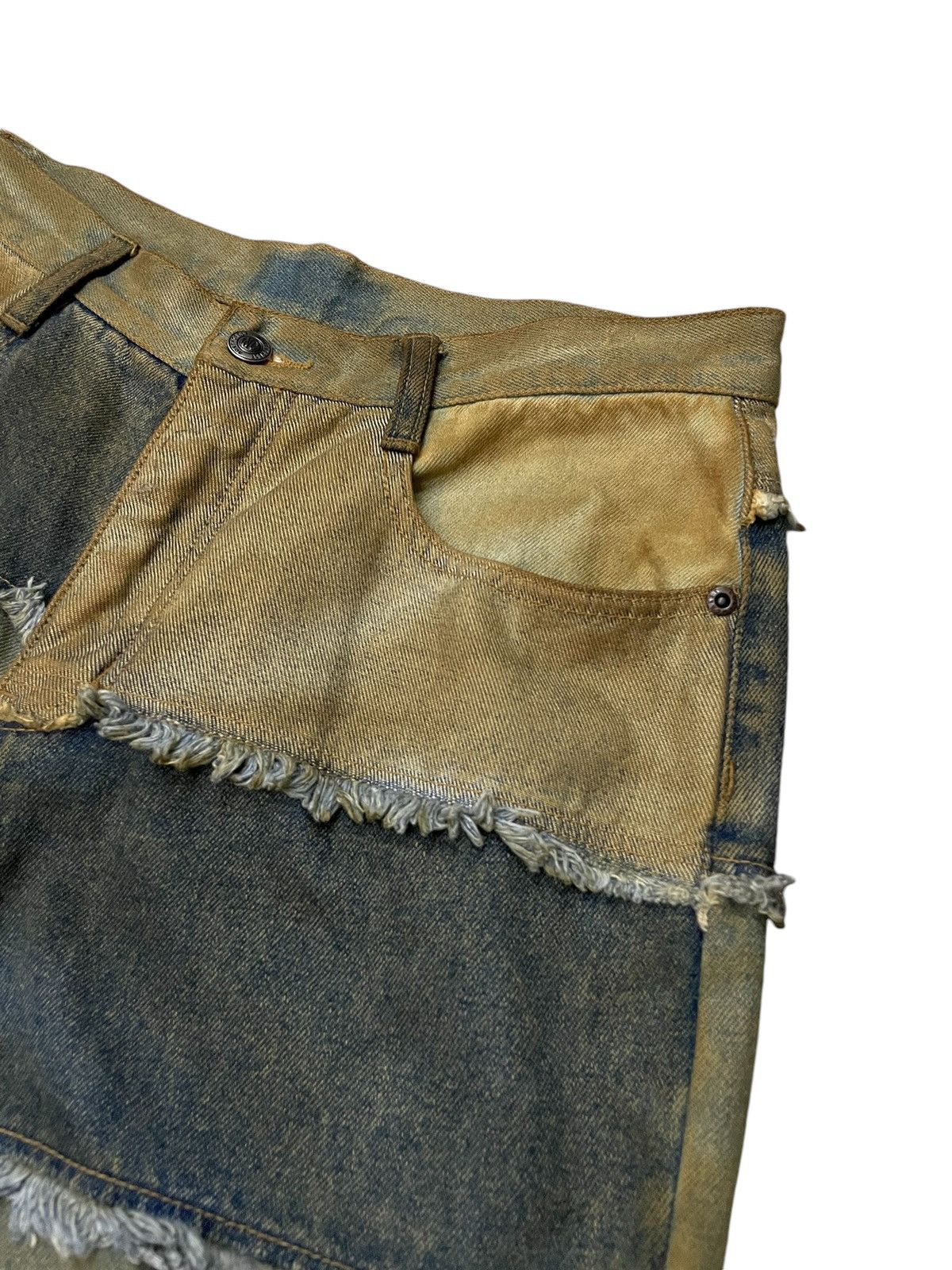 GOSTAR DE FUGA × If Six Was Nine × Shellac Mud Wash Hagi Layered Flared Jeans Japanese Brand Size US 30 / EU 46 - 14 Thumbnail