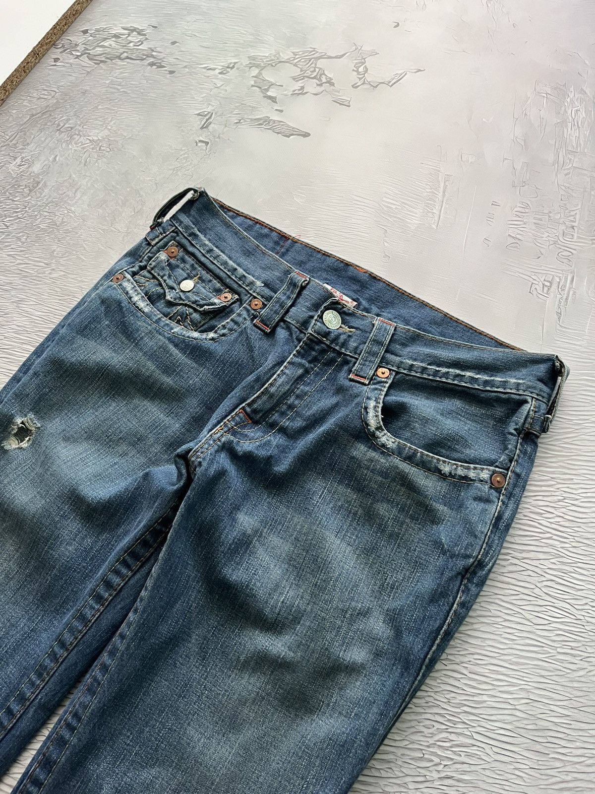 True Religion True Religion Vintage Jeans Denim Streetwear Blue Size US 31 - 5 Thumbnail