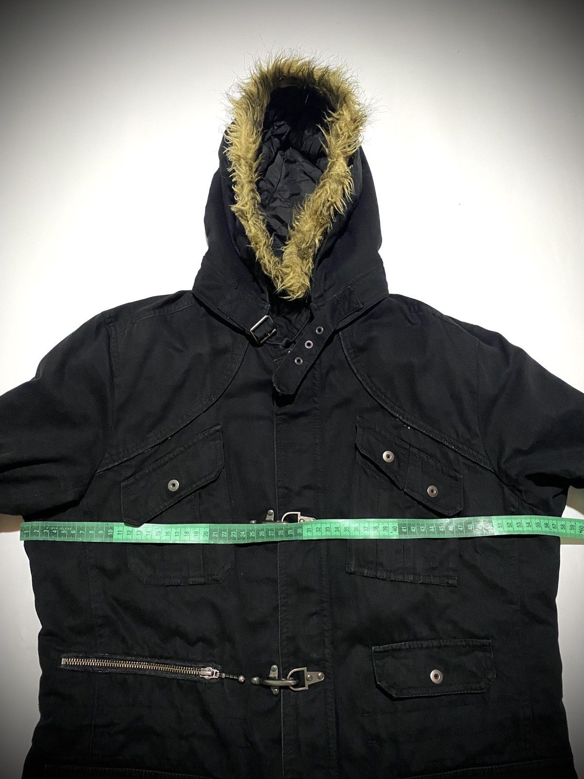 Le Grande Bleu (L.G.B.) NICOLE HIDEAWAYS PUNK GOTHIC FUR JACKET Size US L / EU 52-54 / 3 - 11 Thumbnail