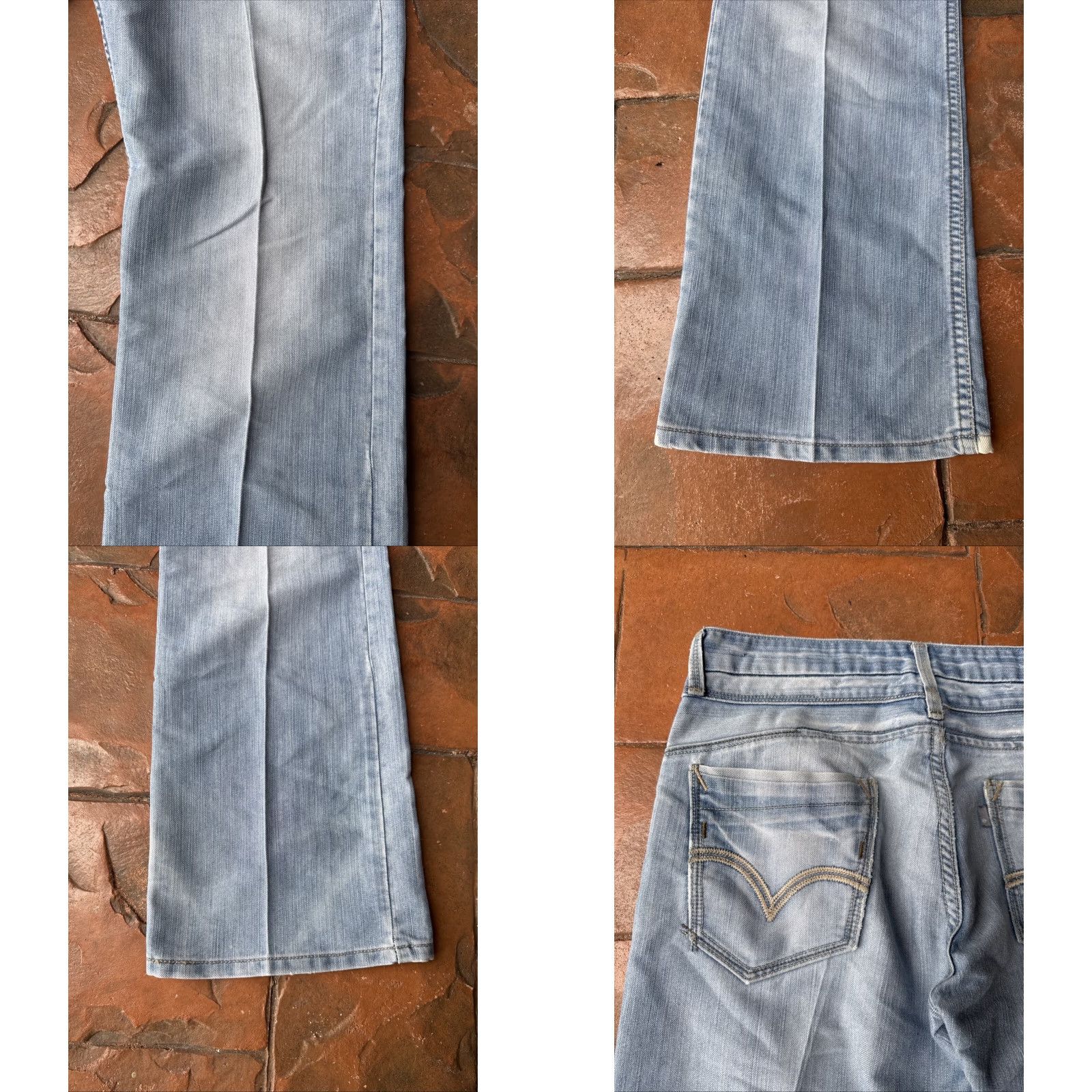 Levi's VINTAGE Levi's Silvertab Bootcut Jeans Mens 33x30 Blue Denim 90s Grunge Logo Pocket Distressed Size US 33 - 8 Thumbnail