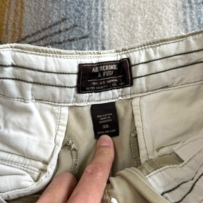 Abercrombie & Fitch VINTAGE Abercrombie & Fitch Paratrooper Cargo Pants Mens 32x32 Tan Solid Cargo Pants Men 32x32 Y2K Grunge Skate 90s Summer Fall Winter Spring Mens Size US 32 / EU 48 - 3 Thumbnail