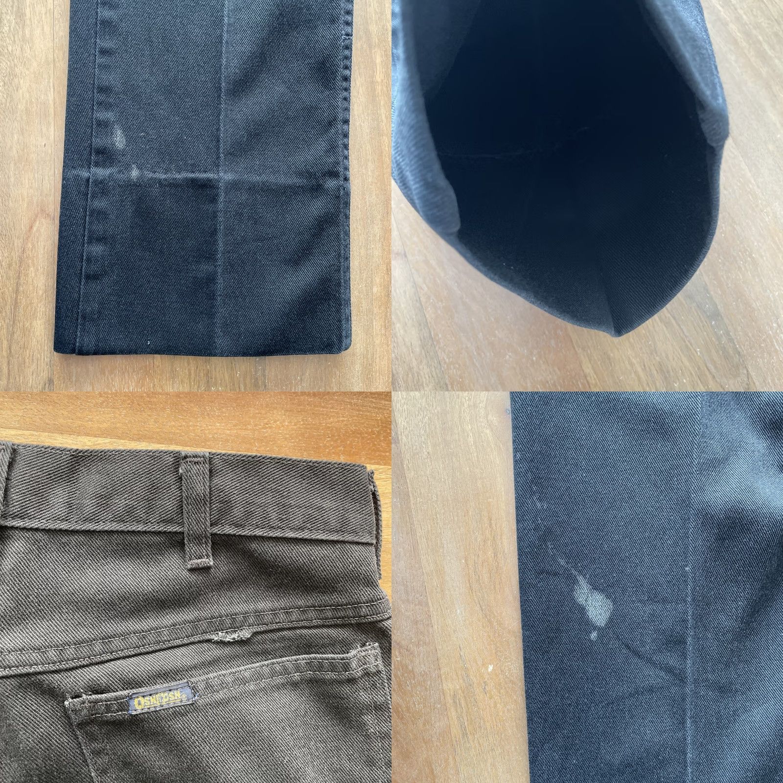 Vintage VINTAGE OshKosh B'gosh Jeans Mens 29x31 Black Denim Talon Zipper Workwear Painter Pant Size US 29 - 8 Thumbnail
