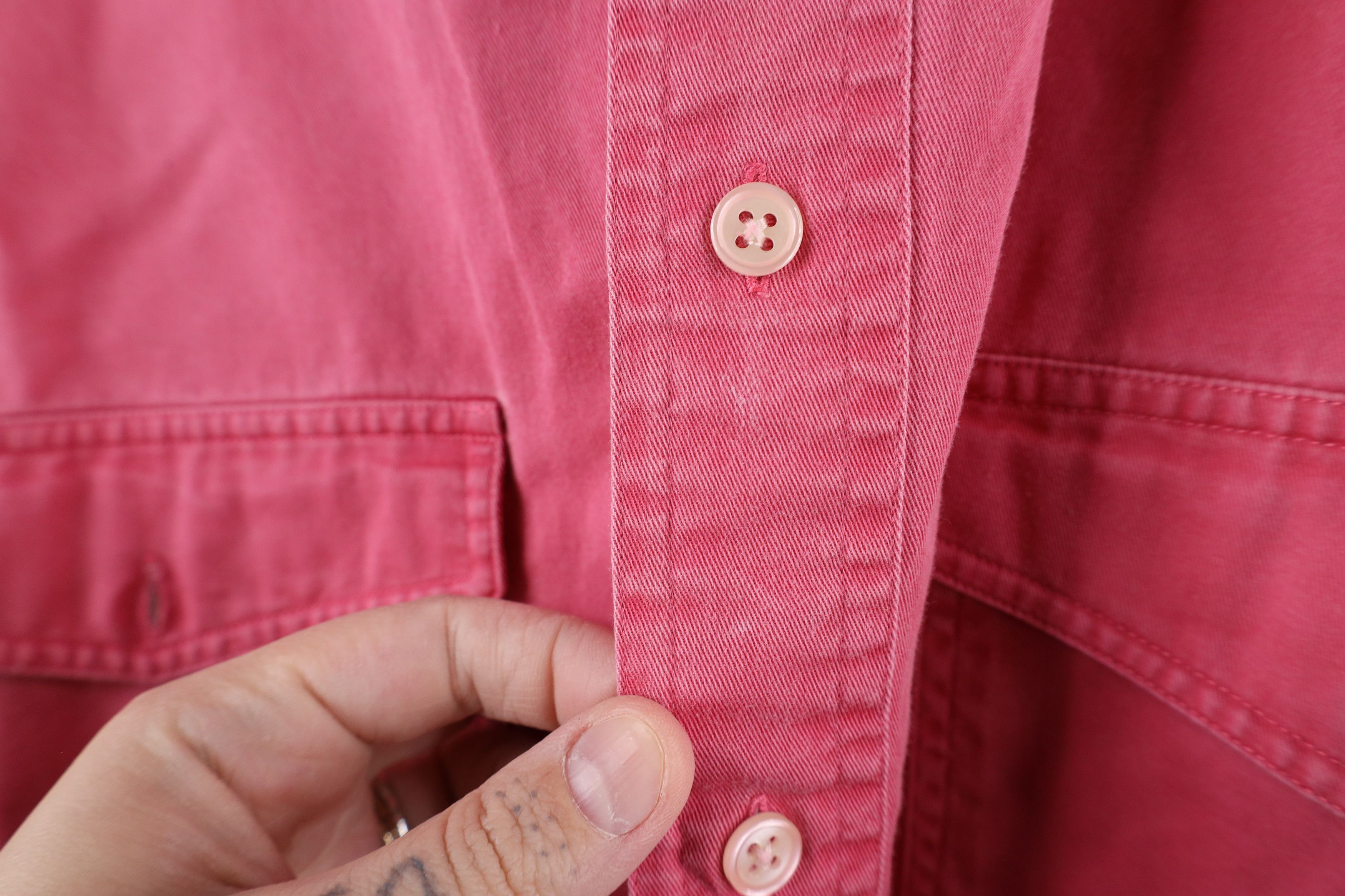 Vintage Vintage 90s Streetwear Fit Stonewash Collared Button Shirt Size US L / EU 52-54 / 3 - 11 Thumbnail