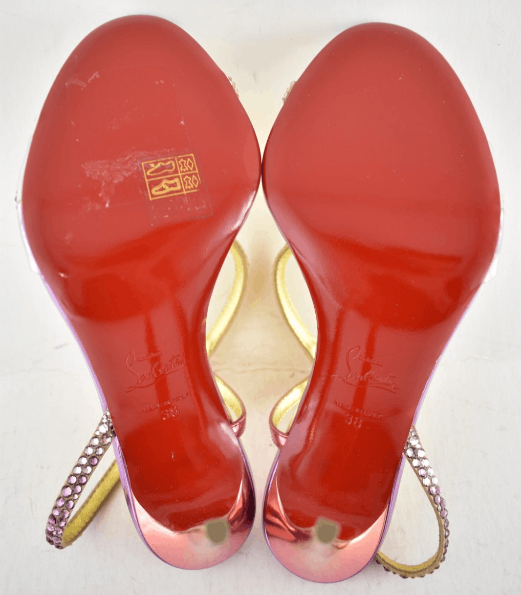 Christian Louboutin Rosalie Strass Boreal 100 Ankle Strap Sandal Heel Pump 38 Size US 8 / IT 38 - 19 Thumbnail