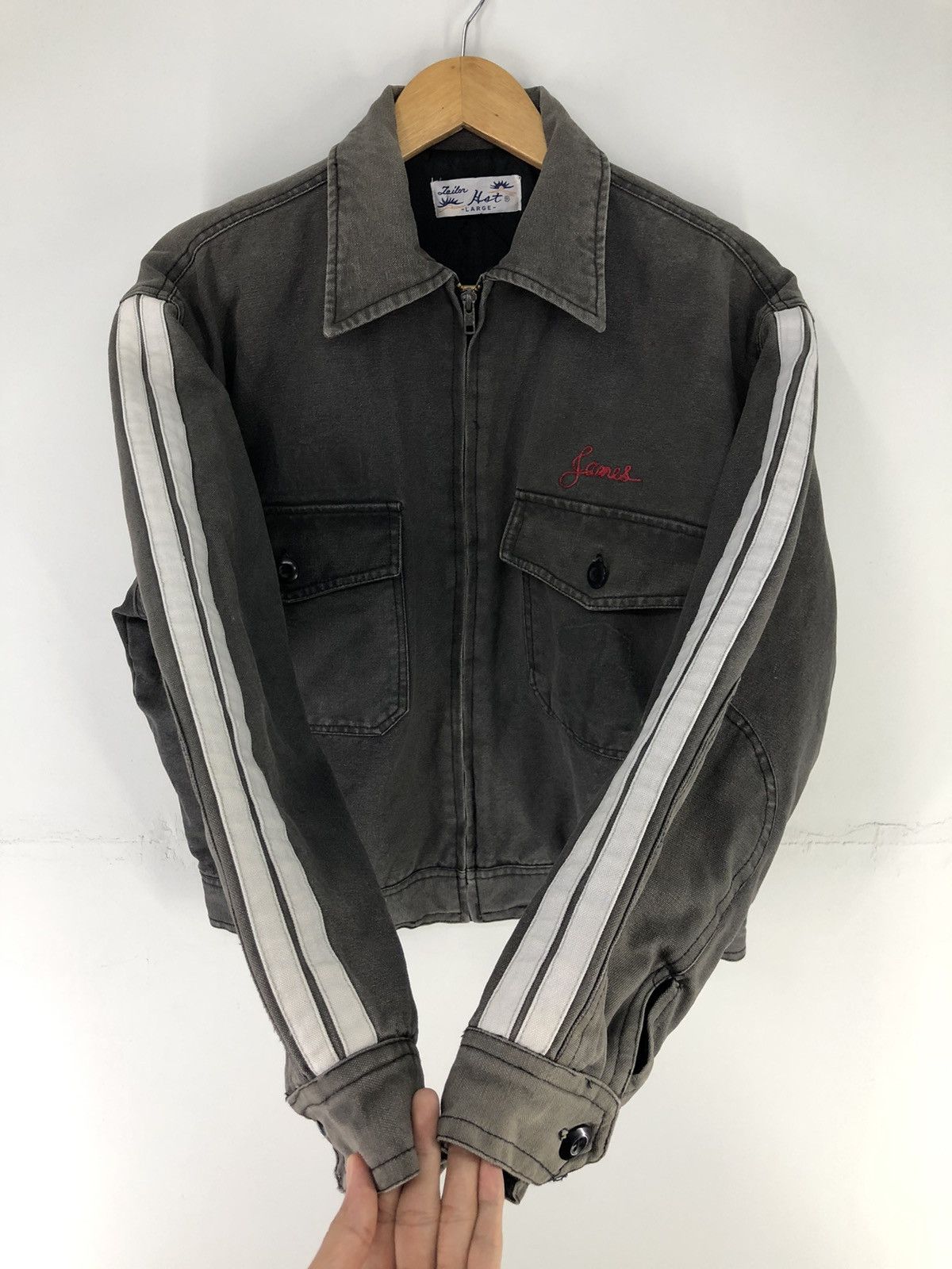 Japanese Brand Vintage Japanese Brand Tailor Hot Duck Canvas Faded Jacket Size US L / EU 52-54 / 3 - 11 Thumbnail