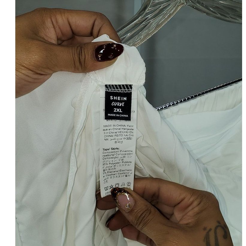 Shein Shein Curve White Pleated Crop Top Skirt Set Women’s 2XL NWT Size XXL / US 16-18 / IT 52-54 - 3 Thumbnail