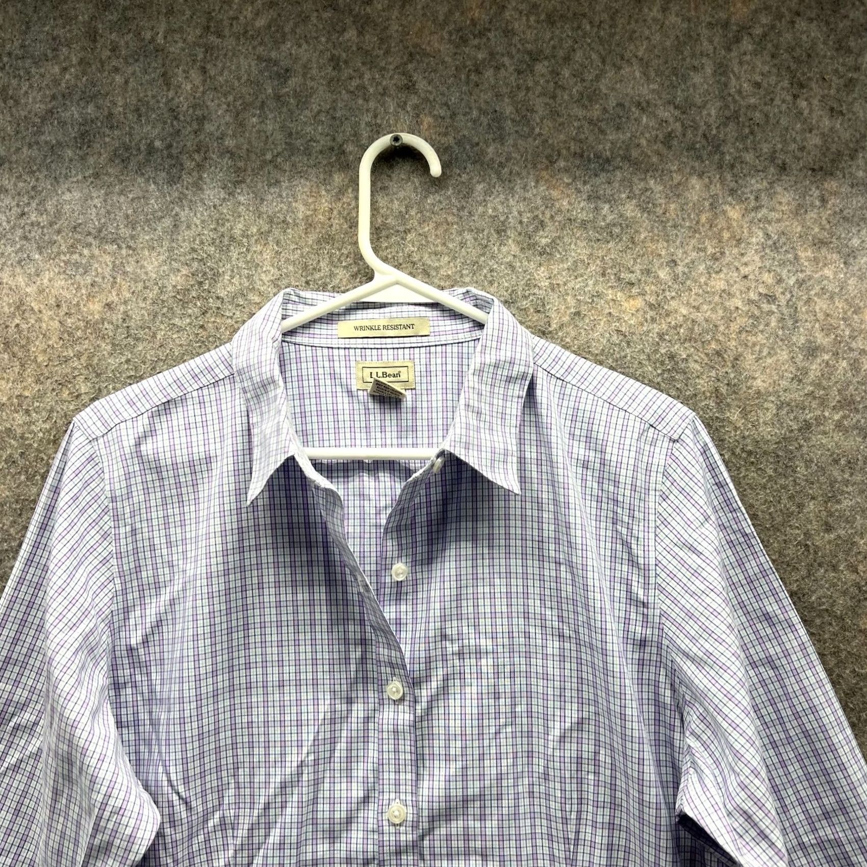 Vintage LL Bean Shirt Women Medium Purple Button-Down Wrinkle Resistant Casual Shirt Size M / US 6-8 / IT 42-44 - 3 Thumbnail