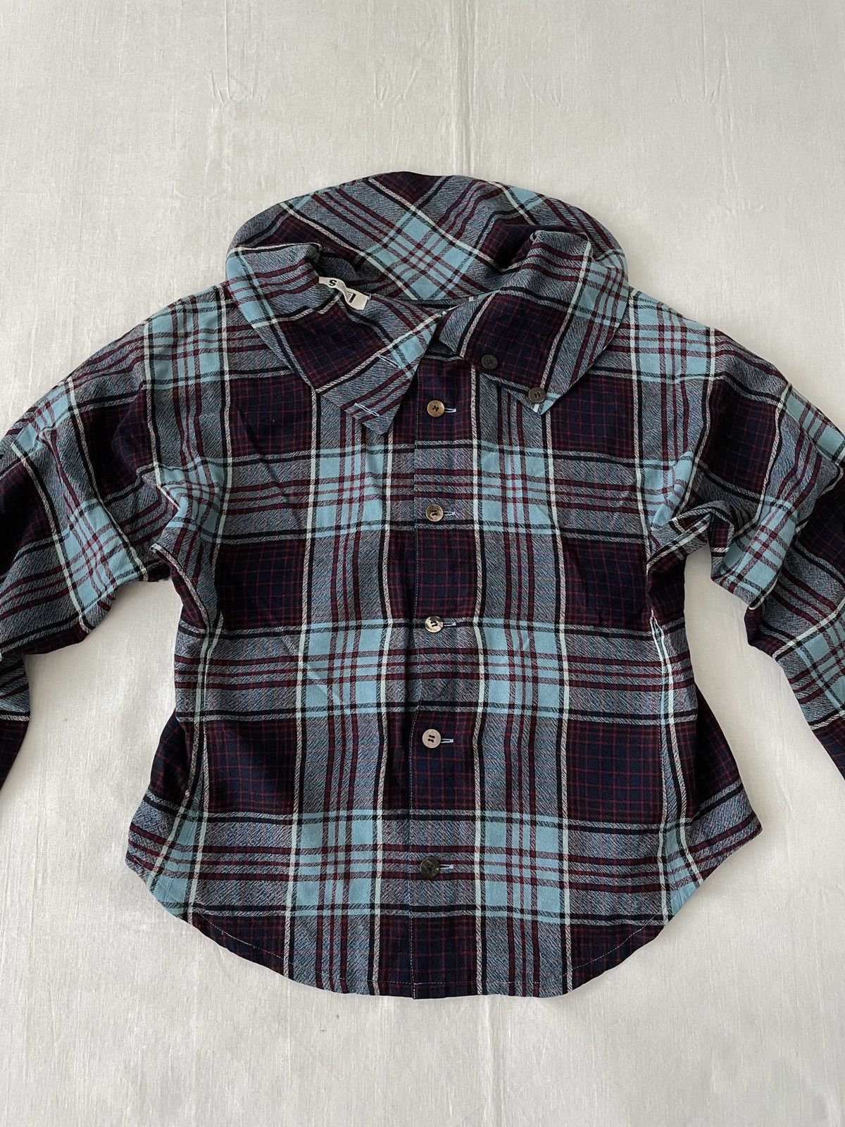 Issey Miyake IS Issey Miyake Sport Archival Clothing Wool Blouse Plaid Size S / US 4 / IT 40 - 7 Thumbnail