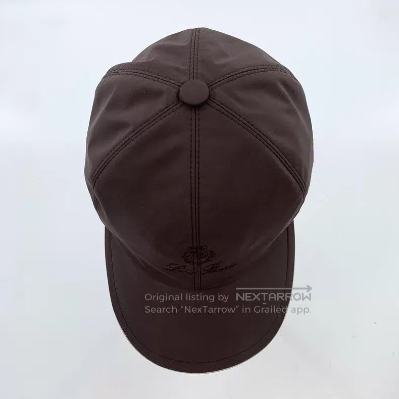 Loro Piana Loro Piana size M Dark Brown Logo Embroidered Cotton Duckbi Size ONE SIZE - 5 Thumbnail