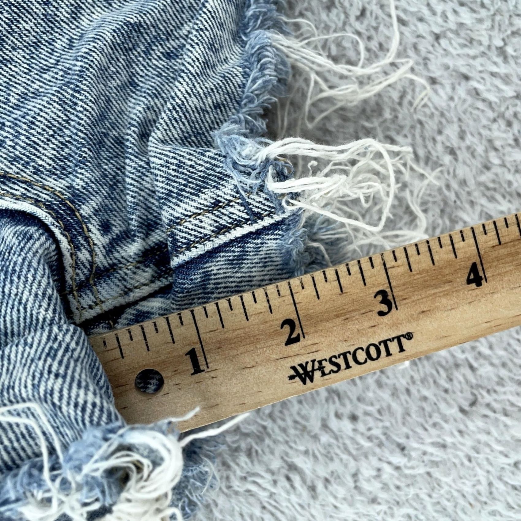 Pacsun VINTAGE PacSun Shorts Womens 25 Denim Ultra High Rise Distressed Cutoff Size 42" / US 20 - 4 Thumbnail