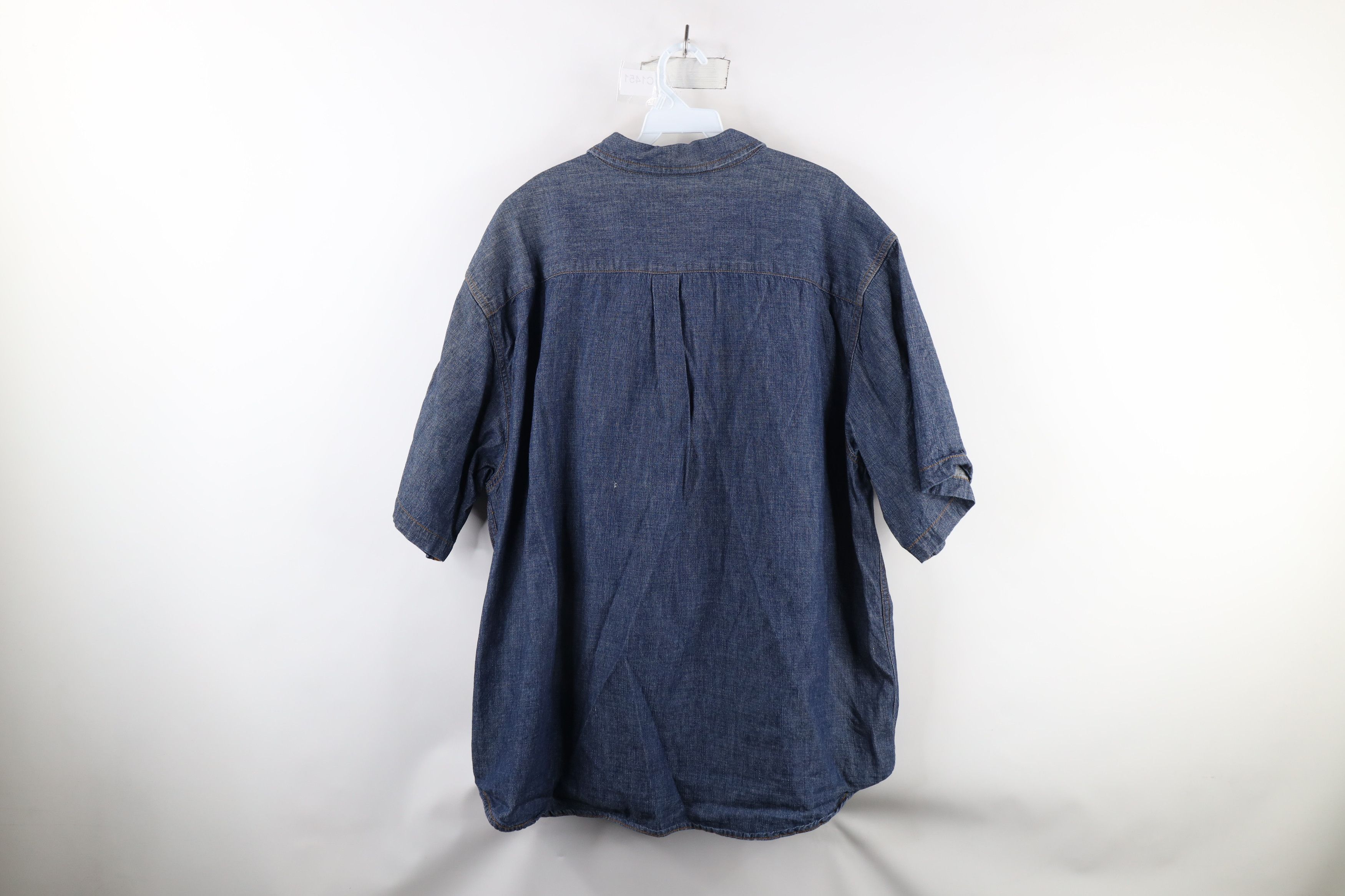 Vintage Vintage 90s Streetwear Denim Jean Collared Button Shirt Size US XXL / EU 58 / 5 - 8 Thumbnail