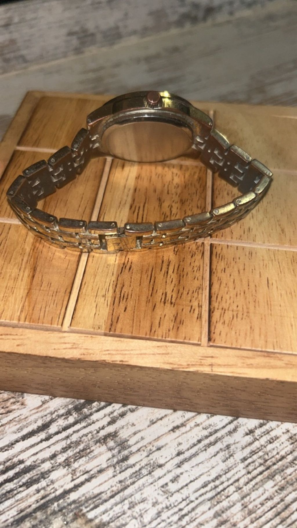 The Unbranded Brand Women's Unbranded Gold Tone Watch with Clear Accents, One Si Size ONE SIZE - 2 Thumbnail