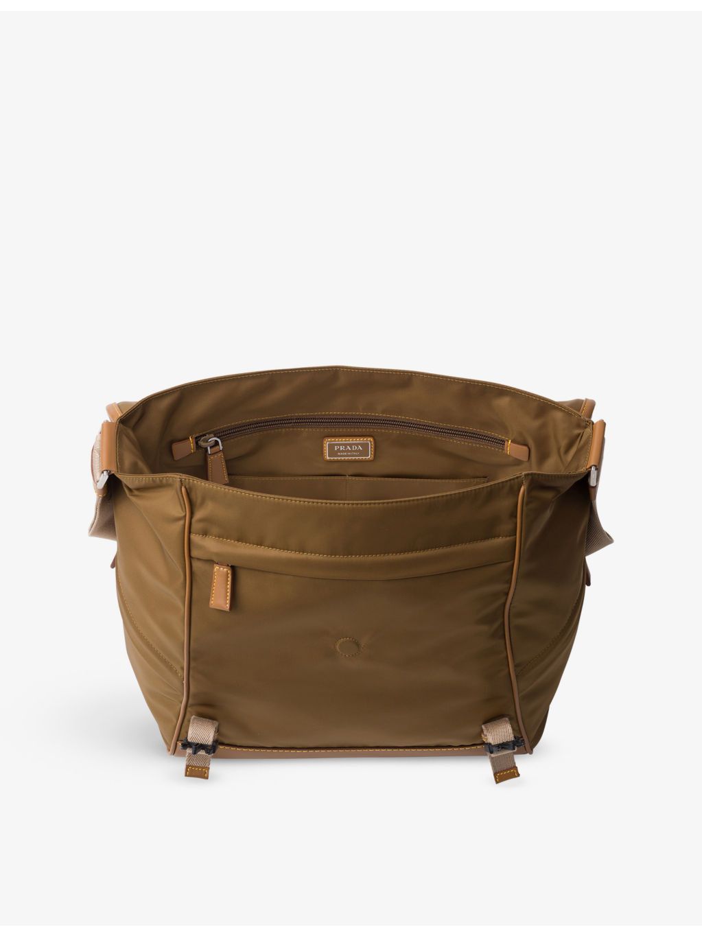 Prada o1bcso1str1025 Size: OS / Nylon Vitello Re-Nylon Bag Brown Size ONE SIZE - 4 Thumbnail