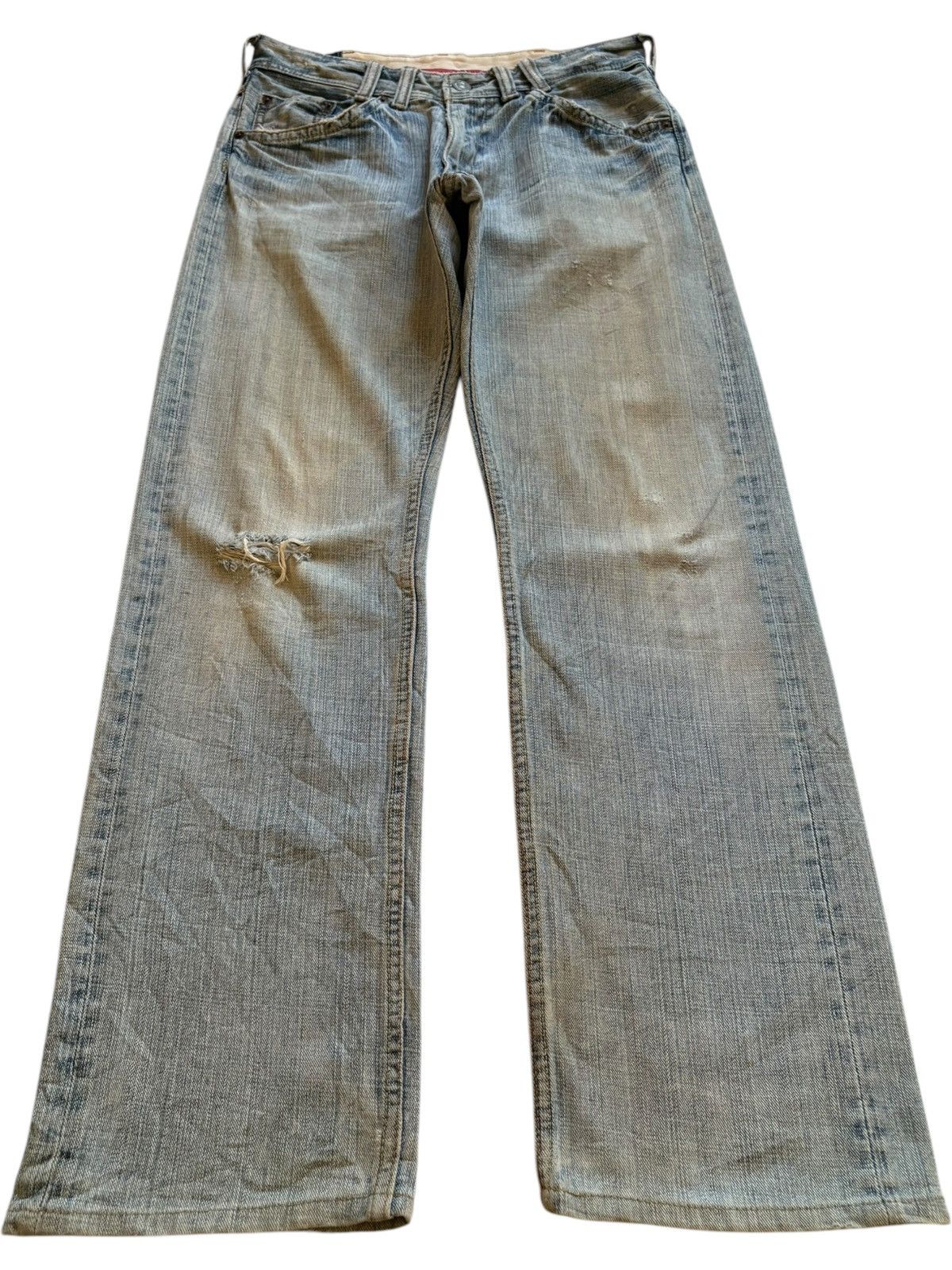 Japanese Brand Vintage Japanese Brand Mud Wash Distressed Baggy Jeans Size US 31 - 1 Thumbnail