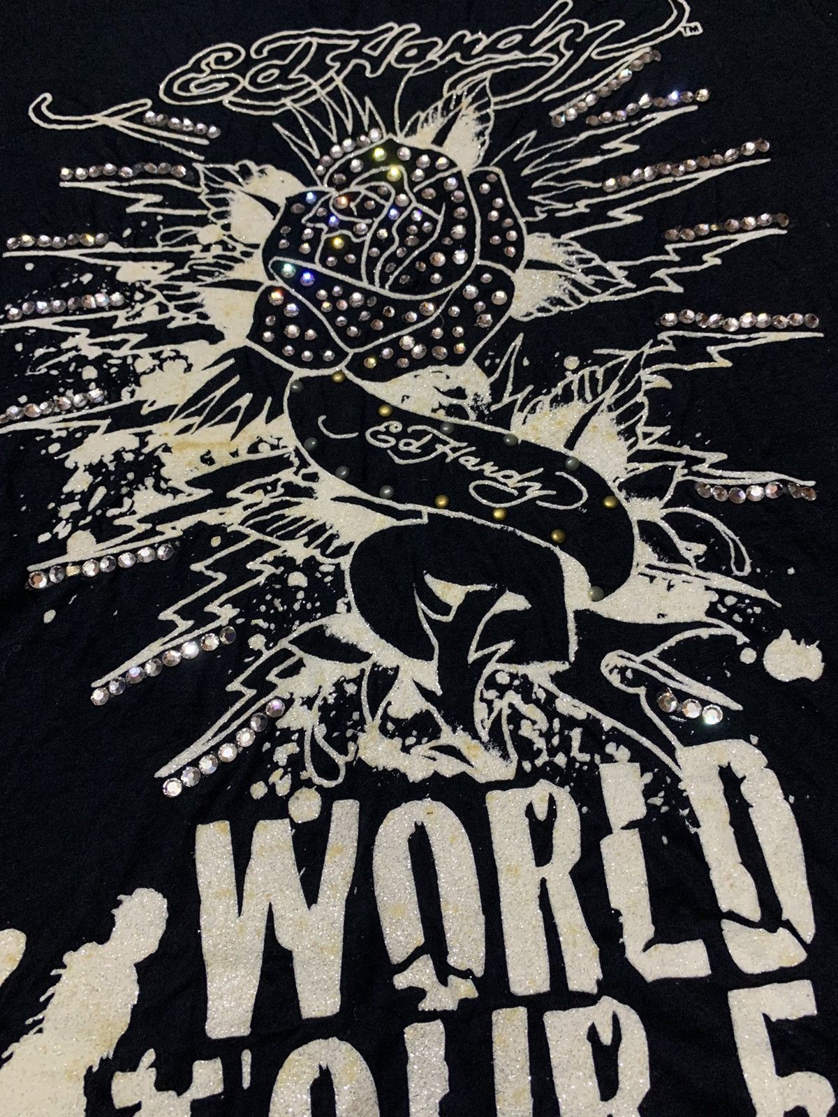 Ed Hardy Ed Hardy Audiger Swarovski Tshirt Size US L / EU 52-54 / 3 - 4 Thumbnail