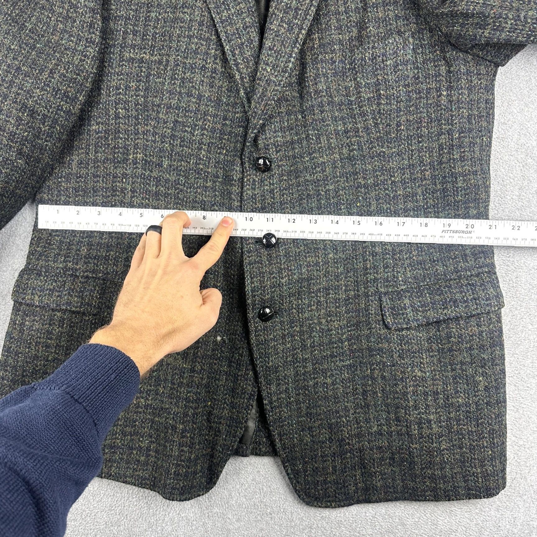 Harris Tweed VINTAGE Harris Tweed John Collier Blazer Mens 42R Green Tweed Sport Coat READ Size 42R - 7 Thumbnail