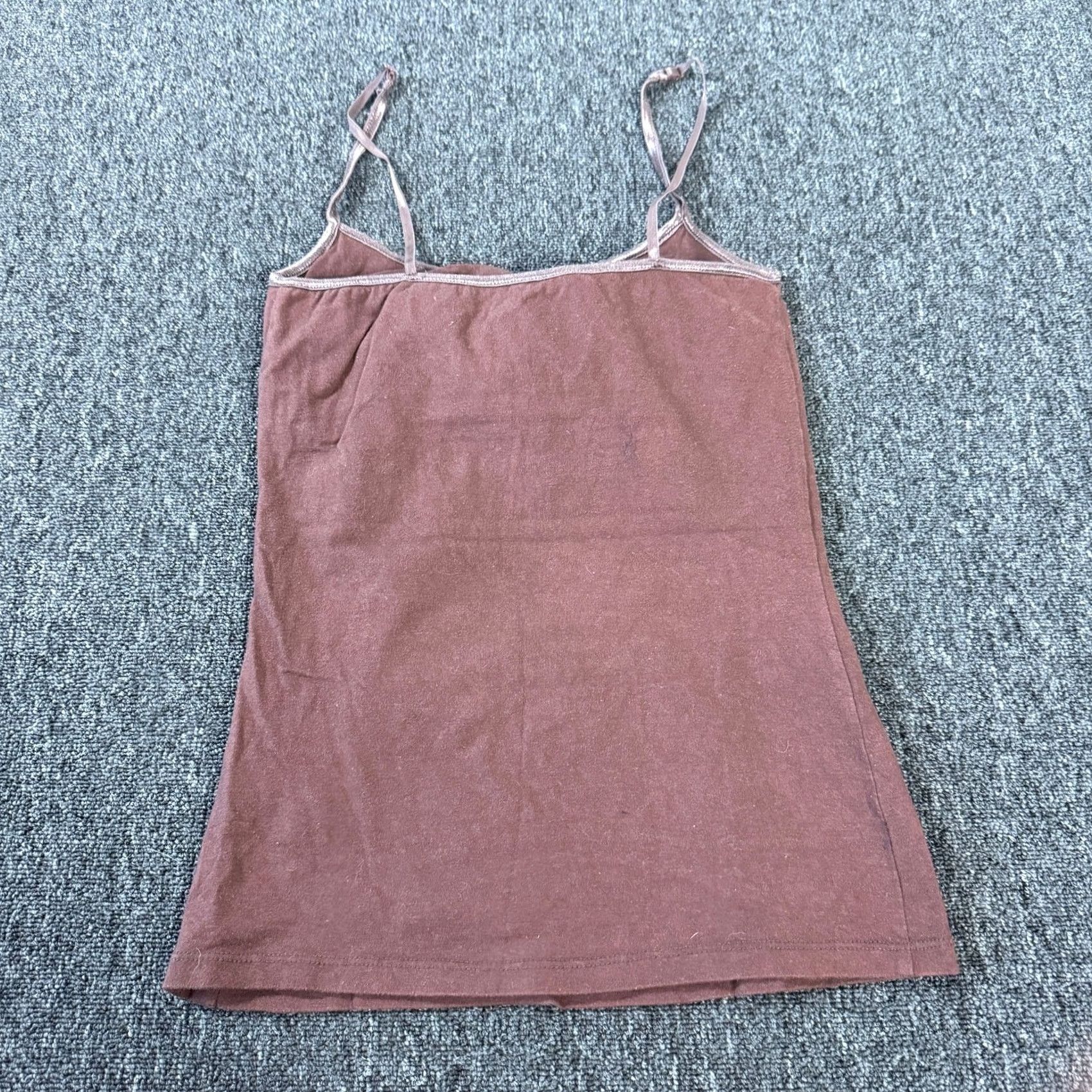 Vintage VINTAGE Brown Basic Longline Layered Spaghetti Strap Cami Tank Top XS Women Tank 2020s Xs Size XS / US 0-2 / IT 36-38 - 2 Thumbnail