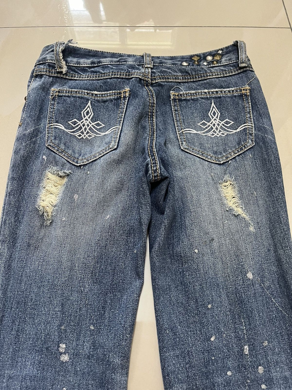 Hysteric Glamour Semantic Design distressed flared silver dust low rise F1 Size US 28 / EU 44 - 15 Thumbnail
