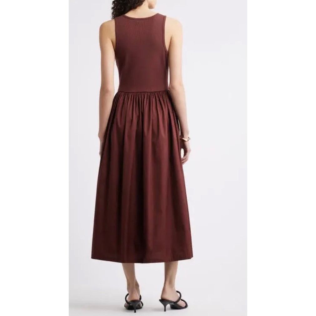 Nordstrom Nordstrom Mixed Media Cotton Tank Poplin Maxi Dress ,2X Size XXL / US 16-18 / IT 52-54 - 3 Thumbnail