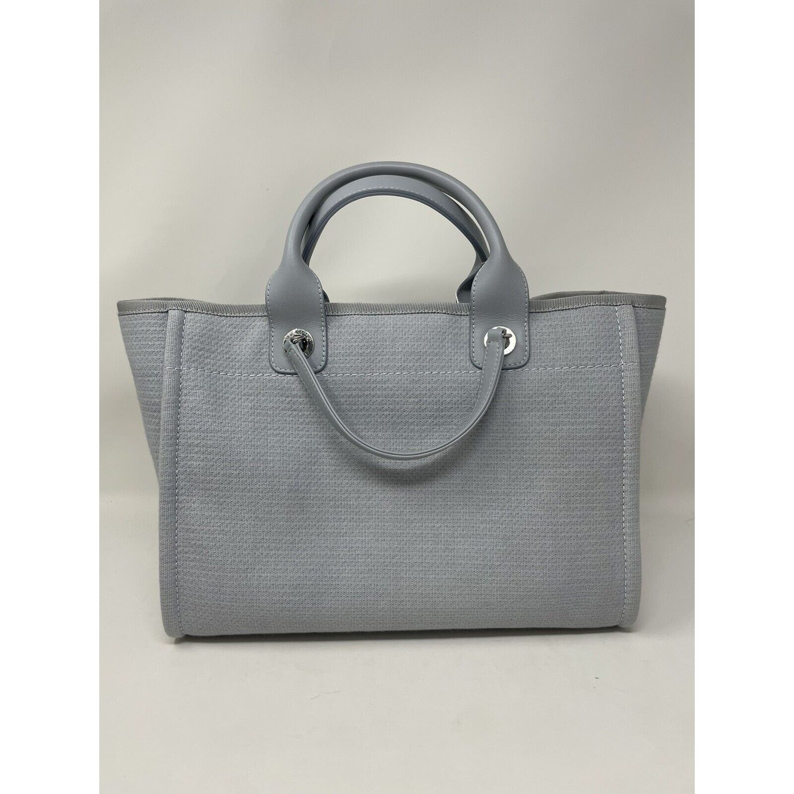 Chanel 22S CHANEL Deauville Small Grey Blue mixed Fibers Tote Bag Size ONE SIZE - 6 Thumbnail