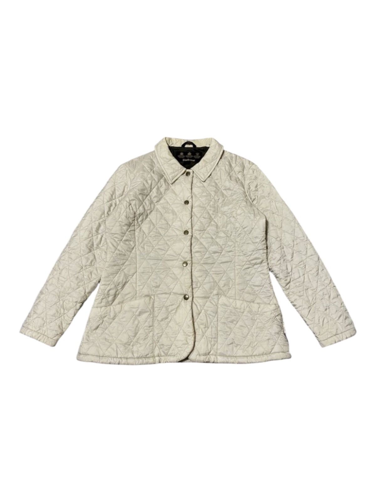 Barbour Women’s Barbour Beige Shaped Lightweight Quilt Short Jacket Size L / US 10 / IT 46 - 1 Thumbnail