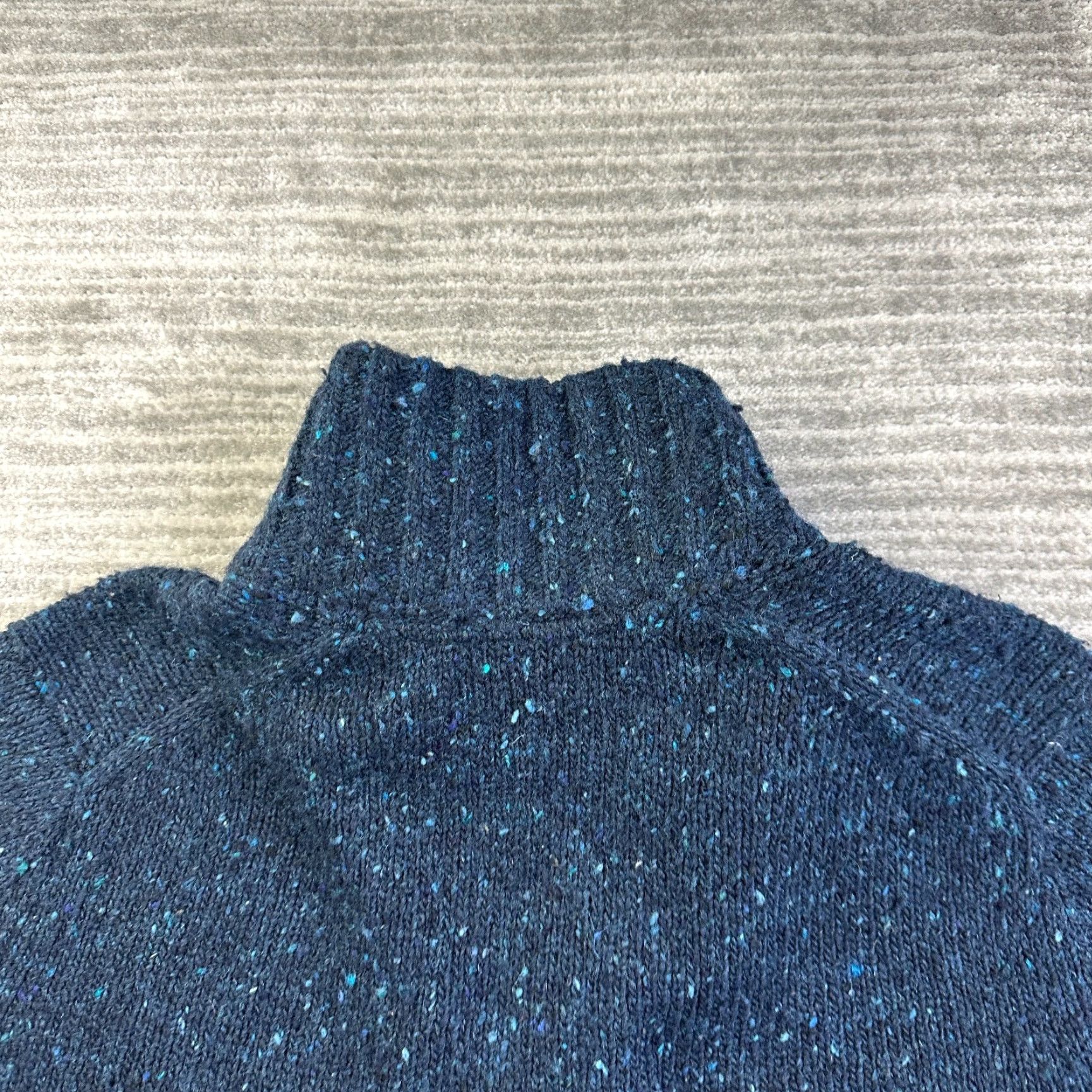 Banana Republic Banana Republic Sweater Mens Large Blue Wool Blend Mock Neck Size US L / EU 52-54 / 3 - 5 Thumbnail
