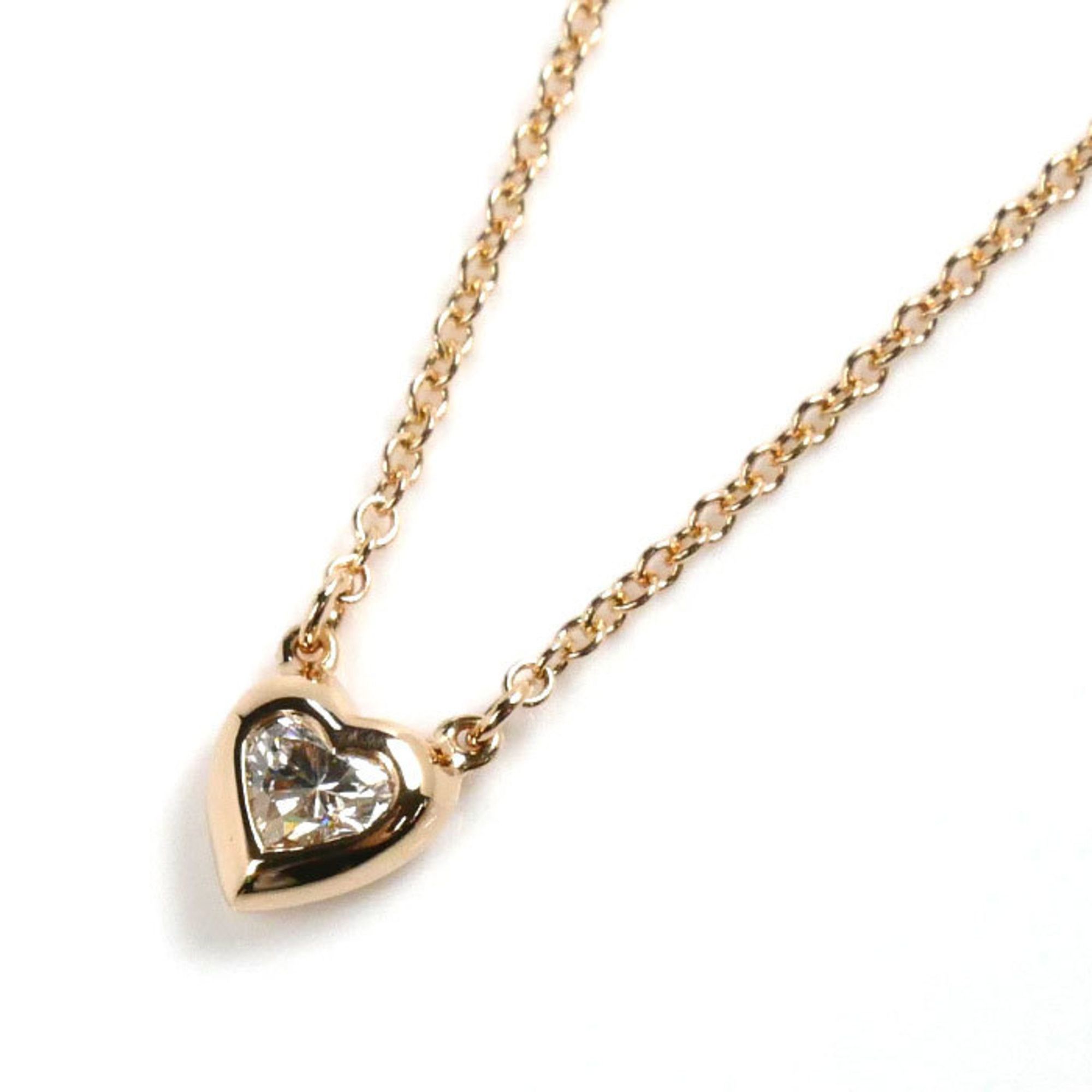 Tiffany K18PG Pink Gold By the Yard Heart Diamond