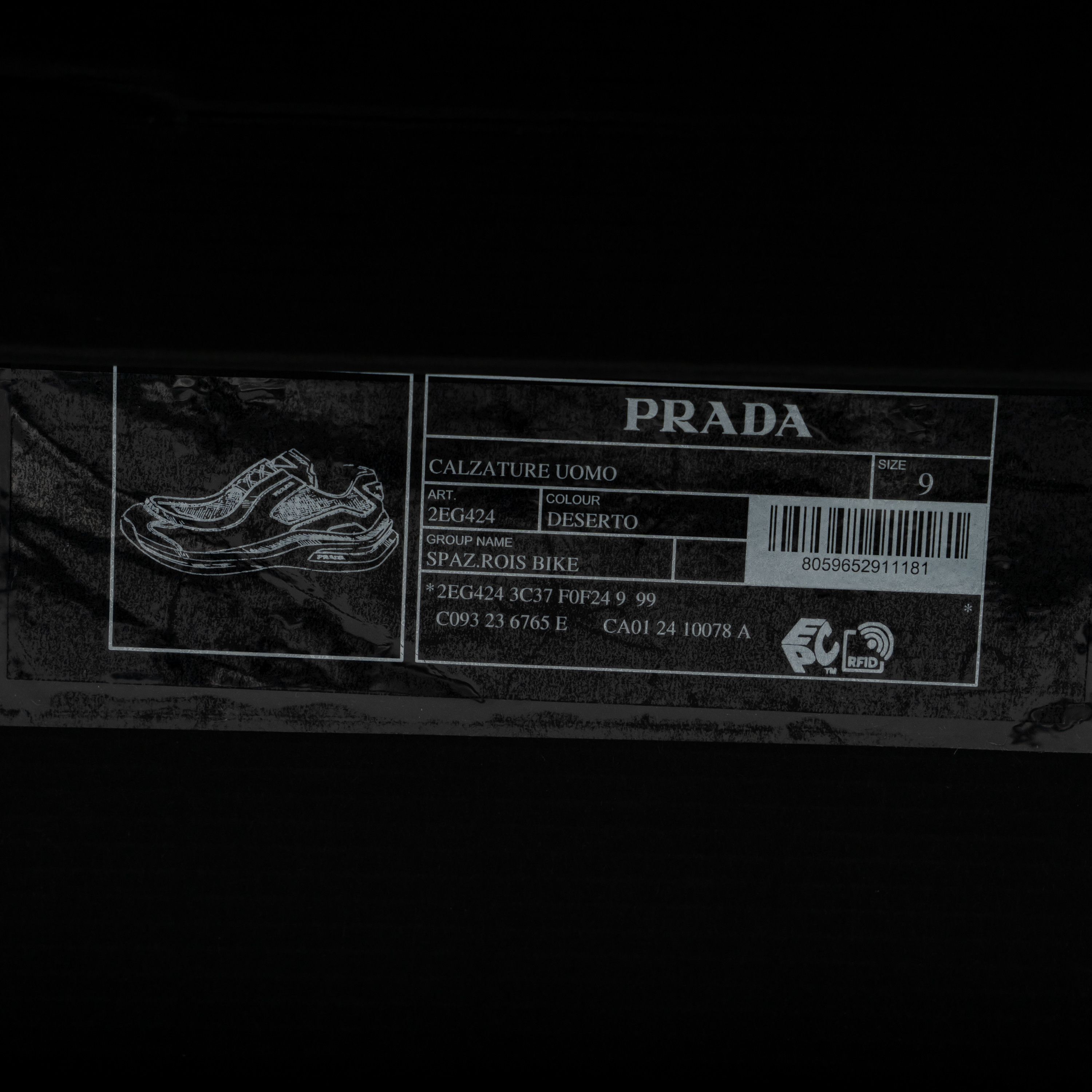 Prada 9uk 10 US Prada Systeme Leather Sneakers Beige Desert Tan Size US 10 / EU 43 - 13 Thumbnail