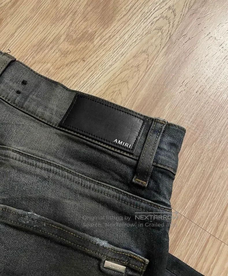 Amiri Amiri Classic Oil Stained Double Knee Destroyed Denim Jean Size US 31 - 3 Thumbnail