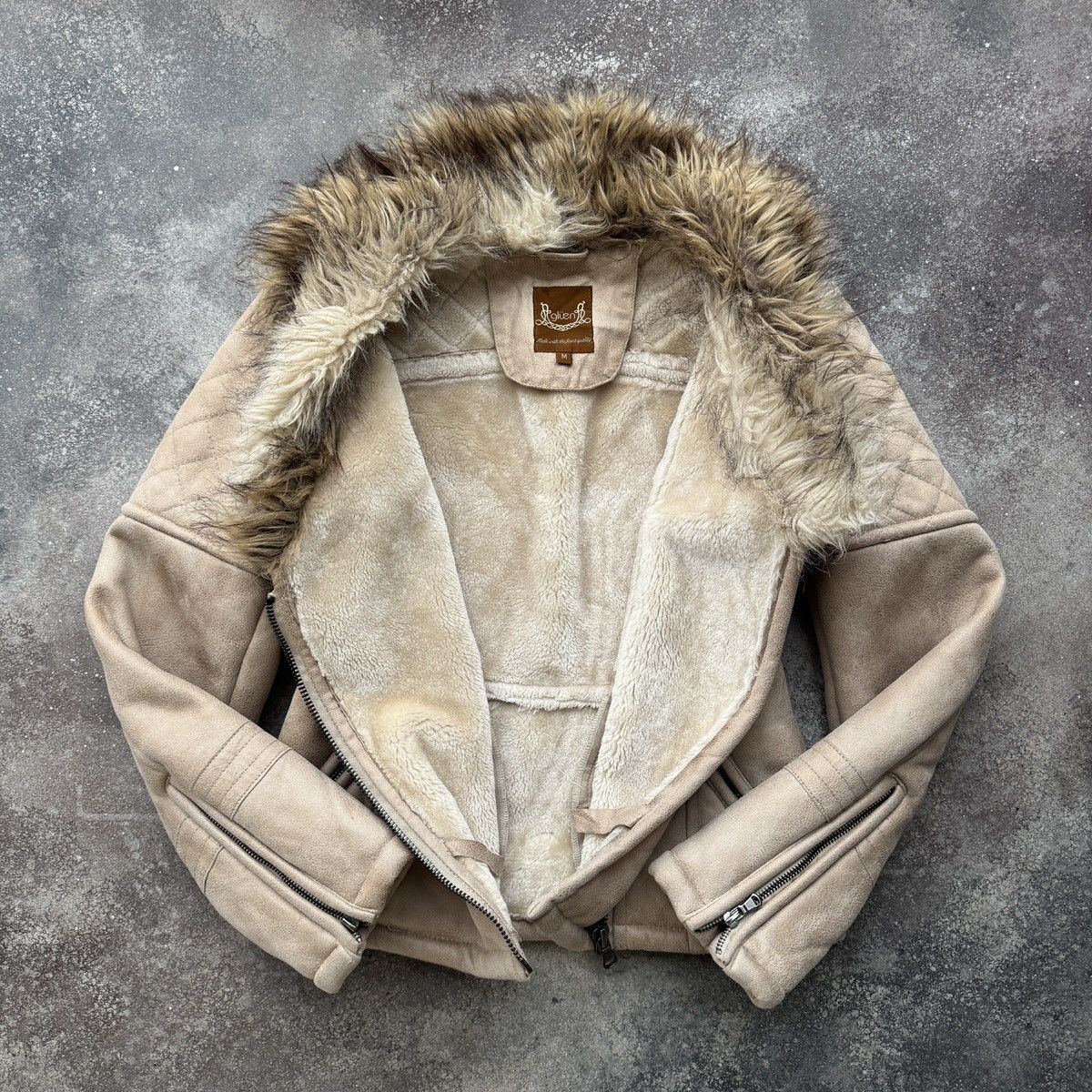 Hysteric Glamour Vintage Y2K Faux Fur Biker Style Shearling Aviator Jacket Size M / US 6-8 / IT 42-44 - 8 Thumbnail