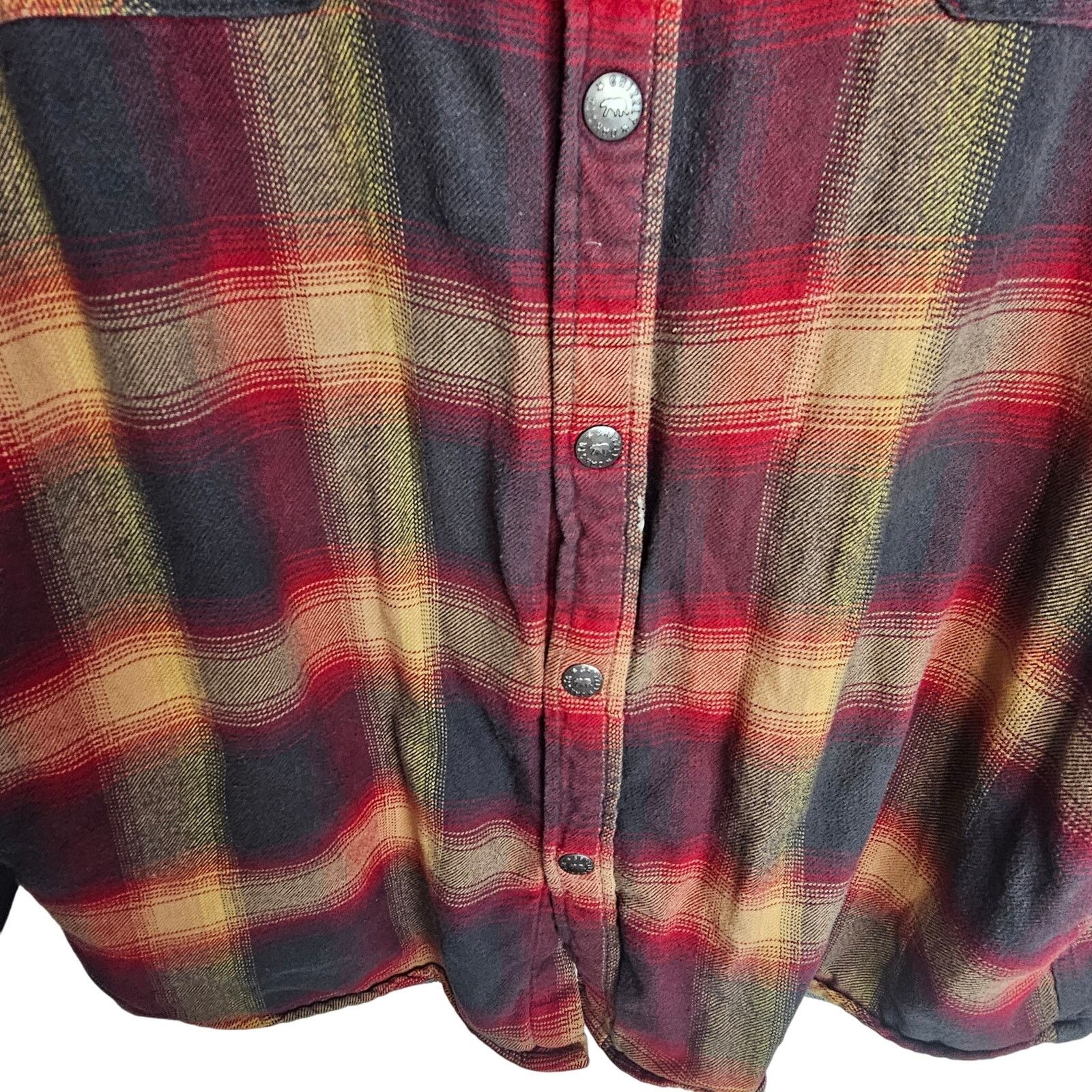 Dakota Grizzly Grizzly Mountain Mens Plaid Flannel Shacket Sz L Snap Lined Size US L / EU 52-54 / 3 - 3 Thumbnail