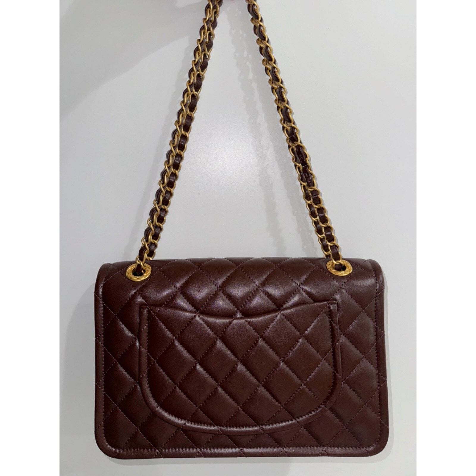 Chanel Chanel Dark Brown Large CC Gold Classic Shoulder Bag Size ONE SIZE - 16 Thumbnail