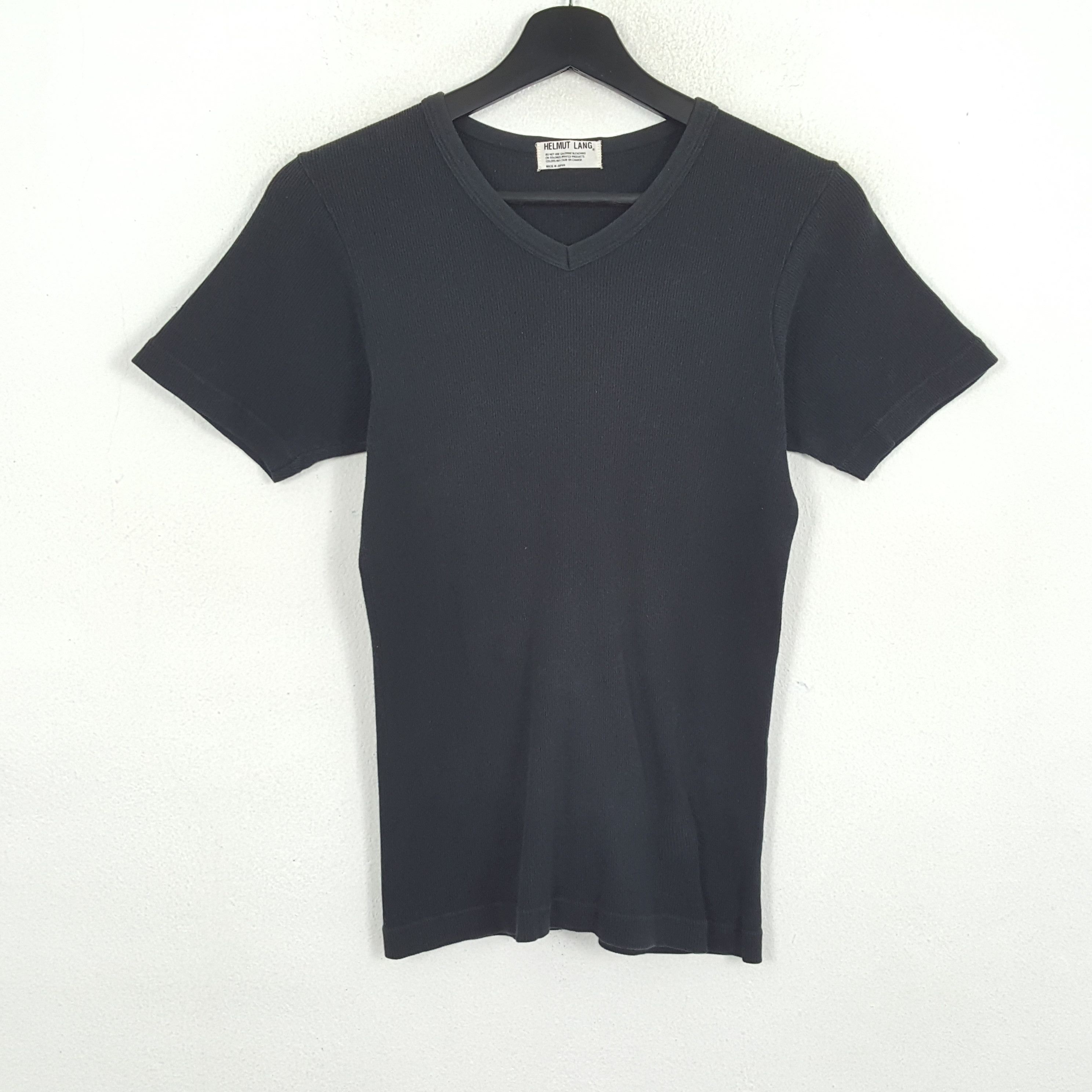 Helmut Lang × Japanese Brand × Vintage HELMUT LANG Designer Brand Plain Style Tshirt Size XXS / US 00 / IT 34 - 1 Thumbnail